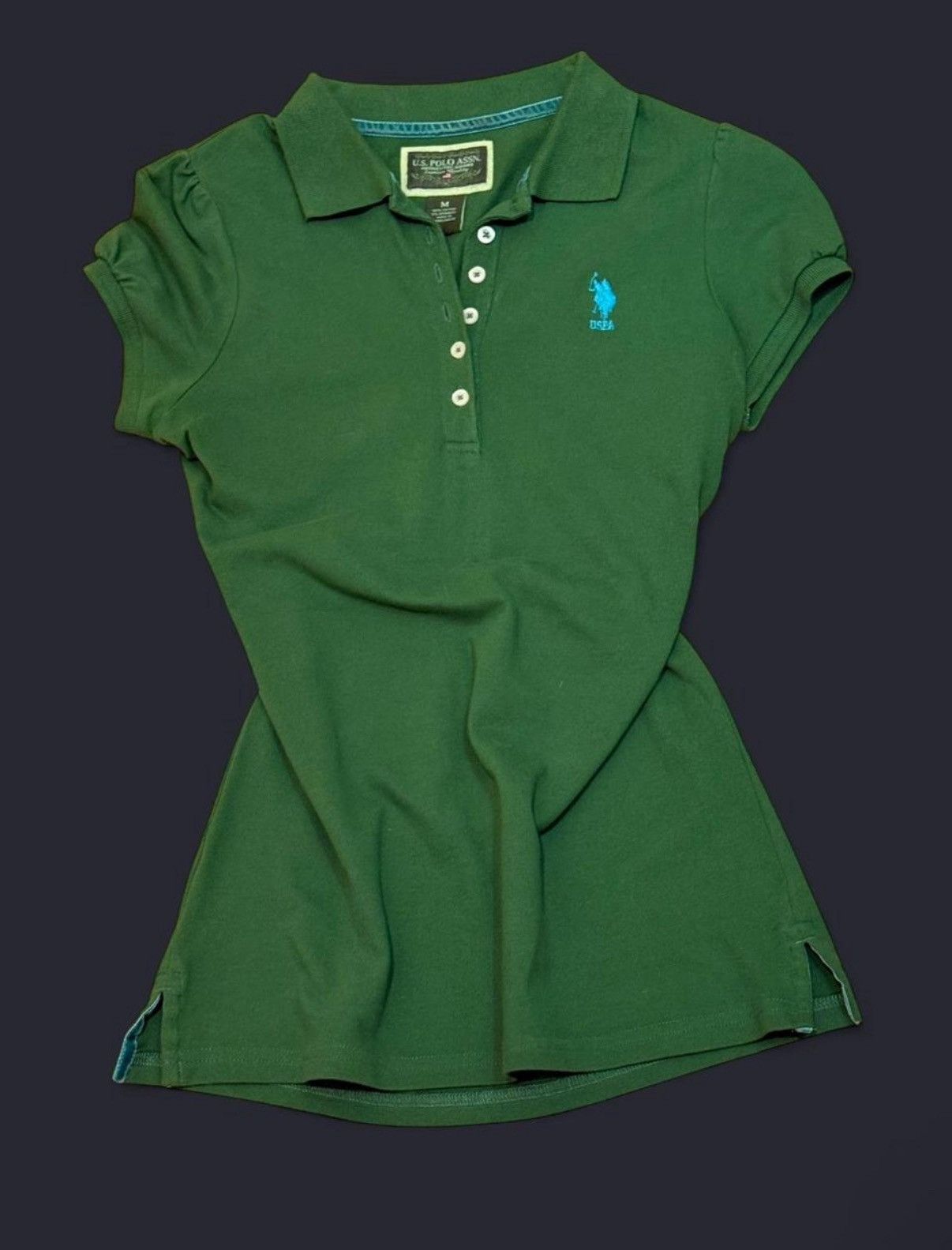 U.S. Polo Assn. Green U.S. Polo Assn. polo shirt with blue trim Size M / US 6-8 / IT 42-44 - 1 Thumbnail