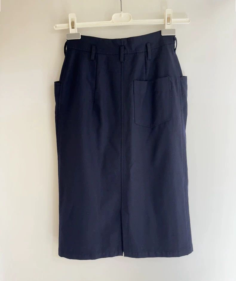 Y's Y's size os Dark blue wool skirt Size 23" - 3 Thumbnail