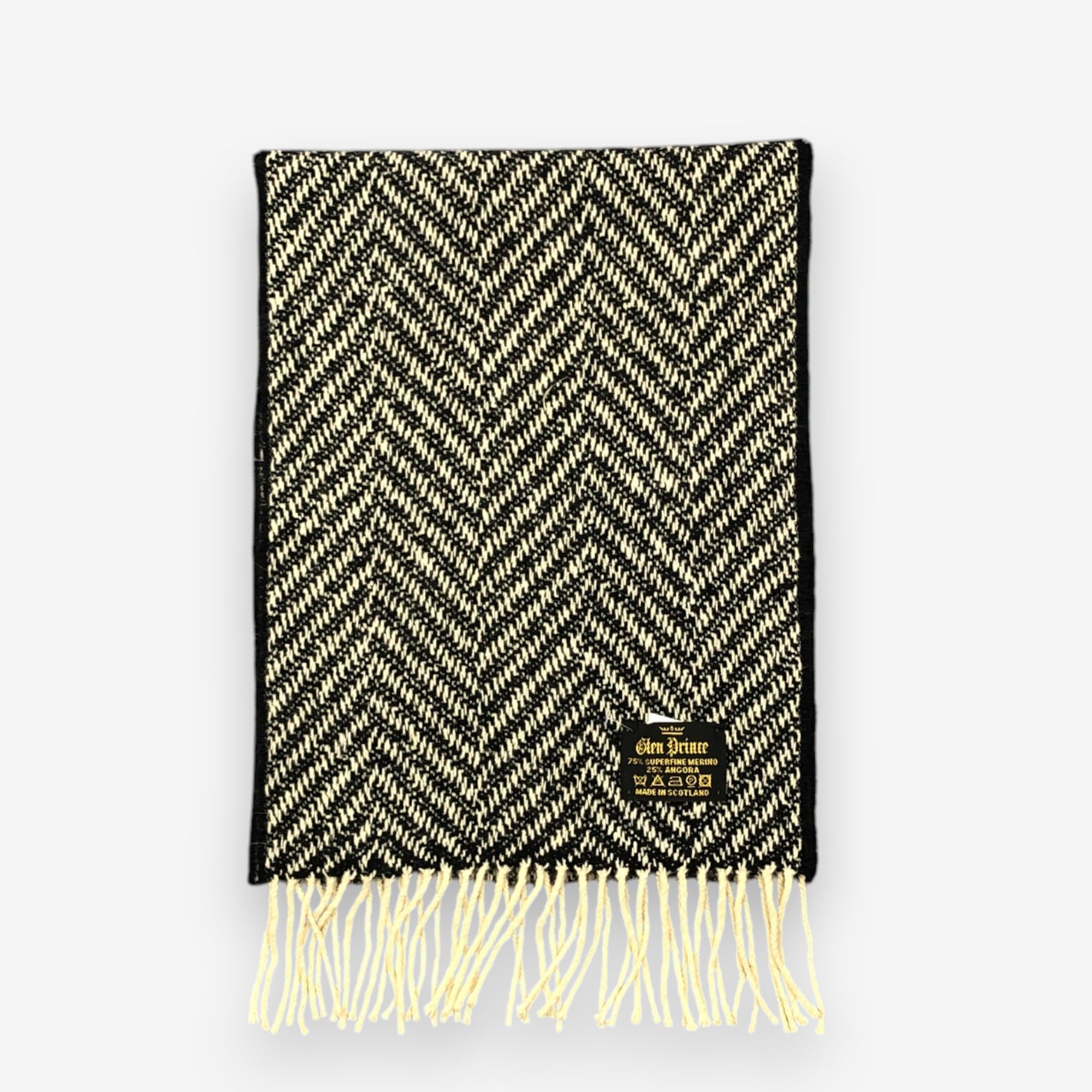 Japanese Brand Vintage Glen Prince Scarf Muffler Merino Wool Angora Scarves Size ONE SIZE - 3 Thumbnail