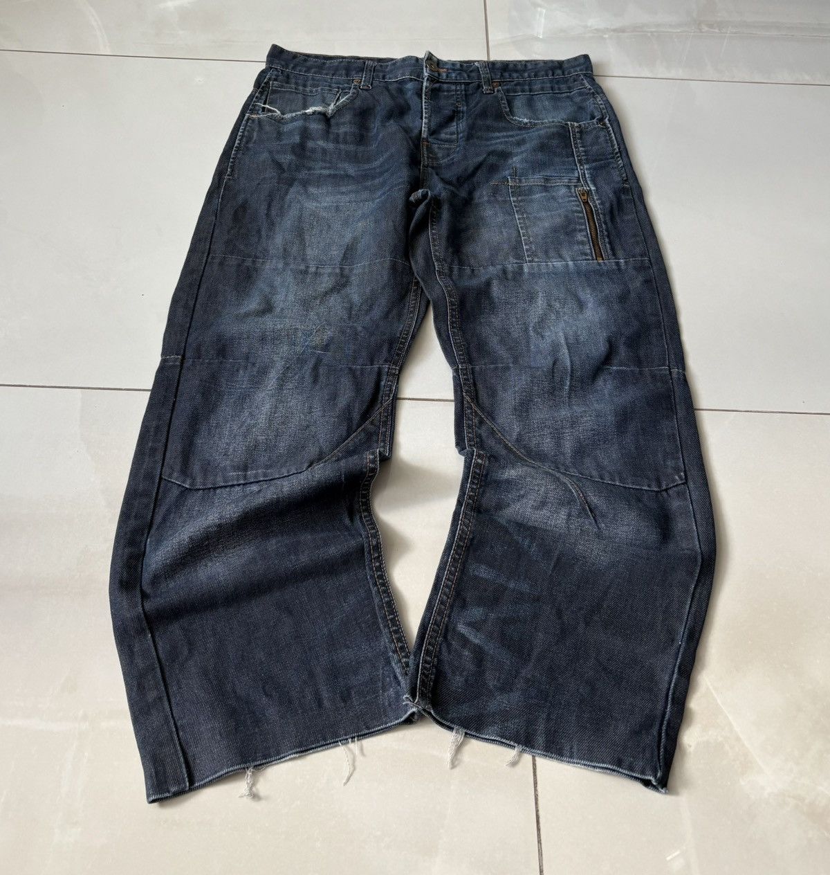 Pre-owned Hysteric Glamour Lgb If Six Was Nine Style Faded Jeans In Black