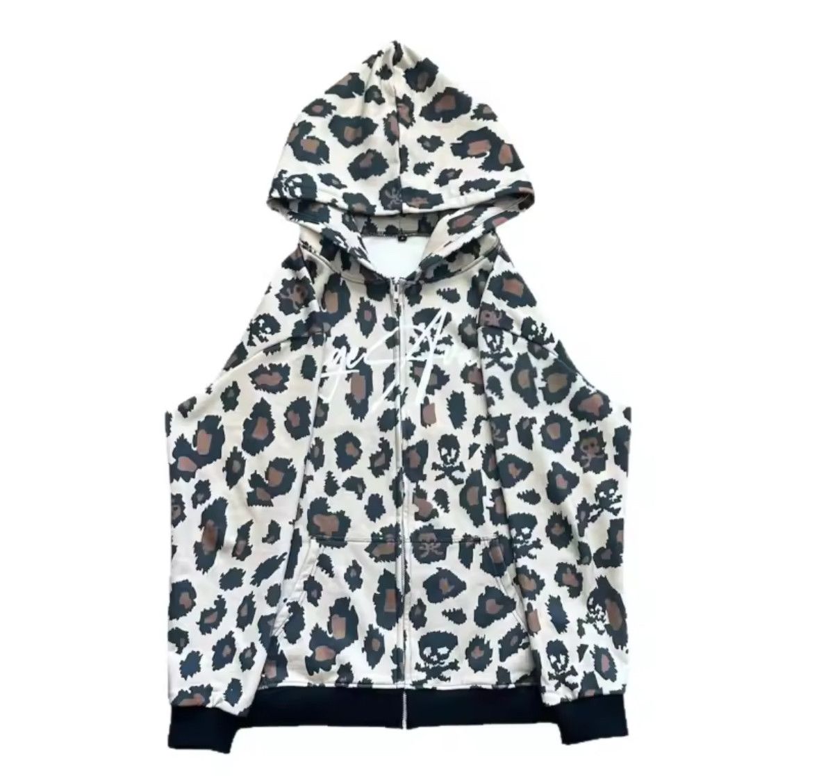 Other High Street Retro Punk Leopard Toxic Skull Design Hoodie Size L / US 10 / IT 46 - 5 Thumbnail