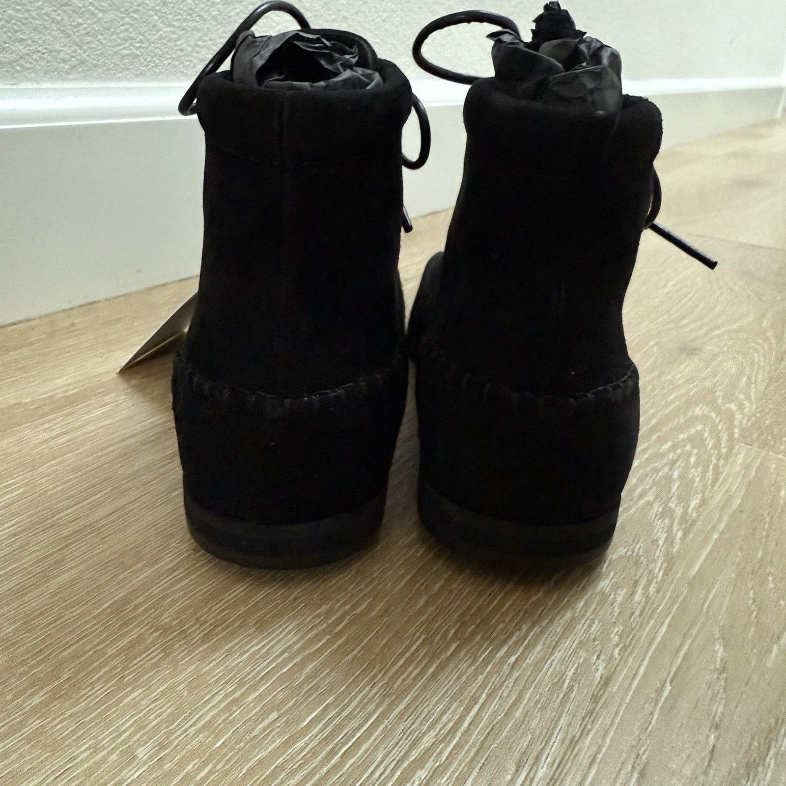 Toteme TOTEME High Top Suede Loafer Boot Black 37 Quiet Luxury NEW Size US 6 / IT 36 - 4 Thumbnail