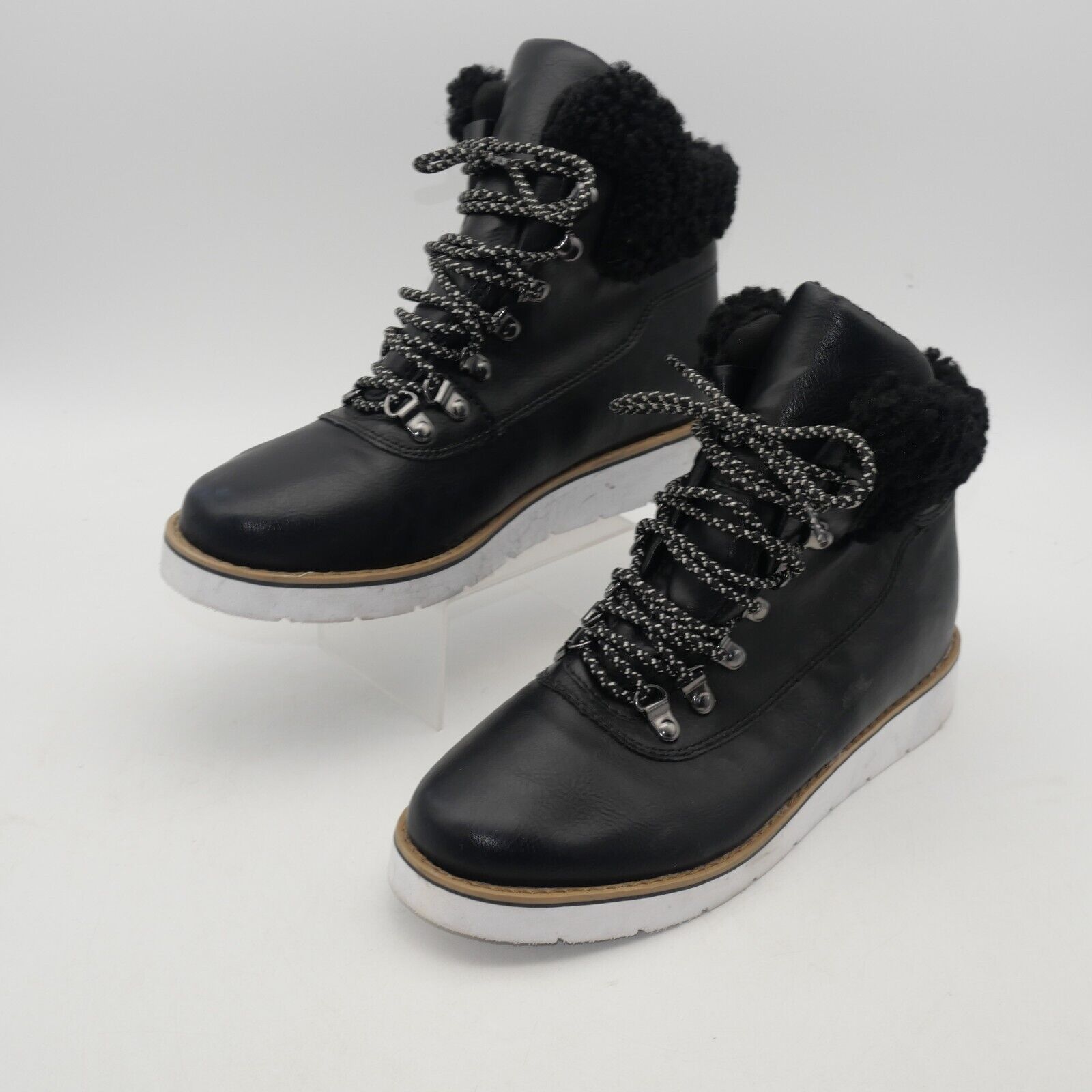 Esprit NEW Espirit Wisdom Hiker Lace Up Ankle Boots with Faux Fur Size US 7.5 / IT 37.5 - 1 Thumbnail