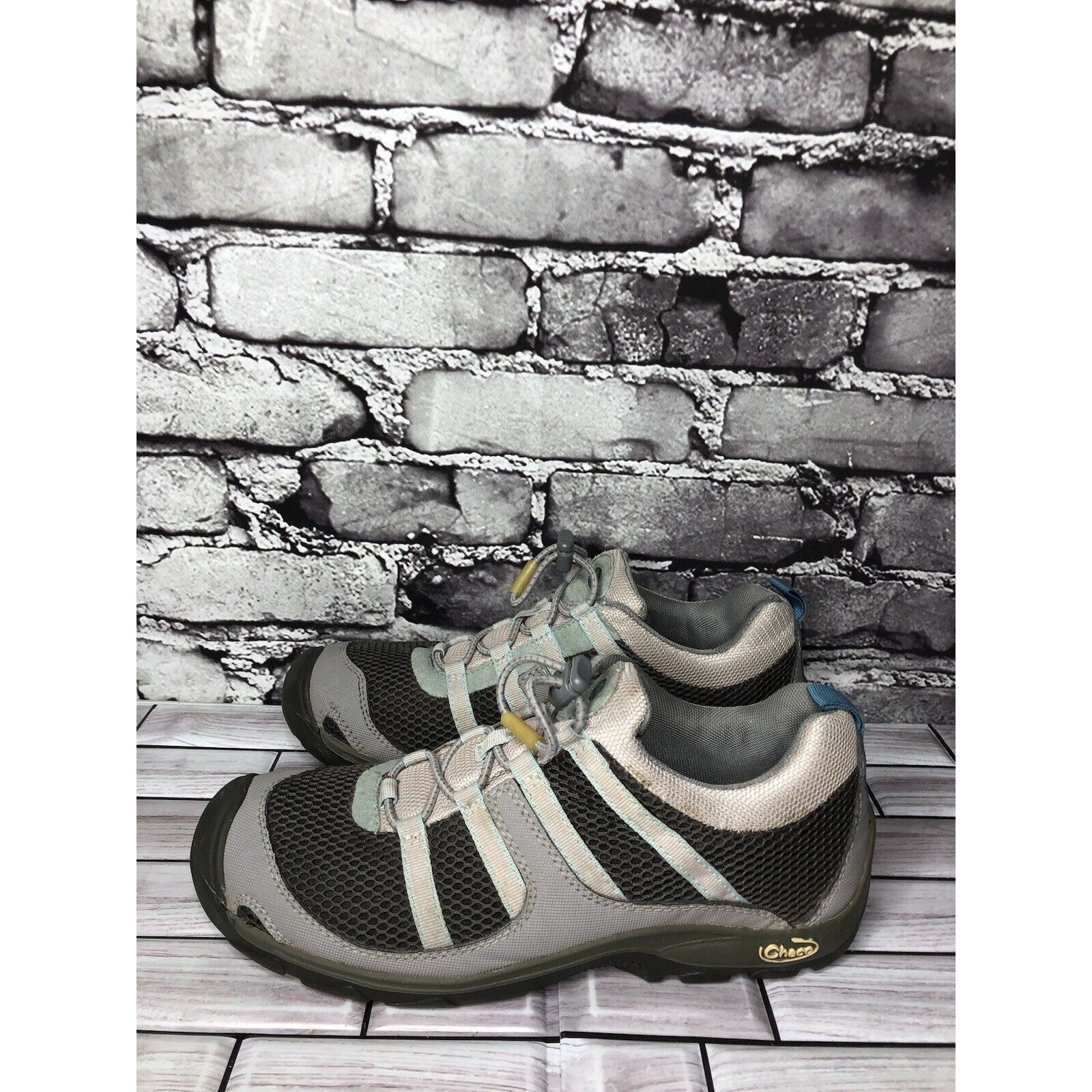 Chaco Chaco Suntrail Mist Gray Mesh Blue Casual Trail Hiking Shoes Size US 7.5 / IT 37.5 - 18 Thumbnail