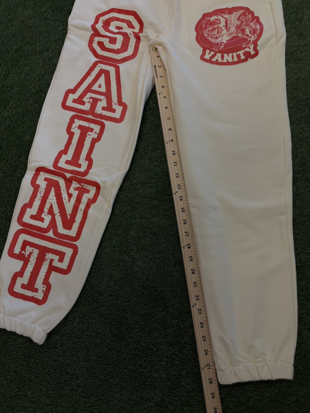 Saint Vanity Saint Vanity Cream Red Sweatpants Size M (NEW) Size US 28 / EU 44 - 9 Thumbnail