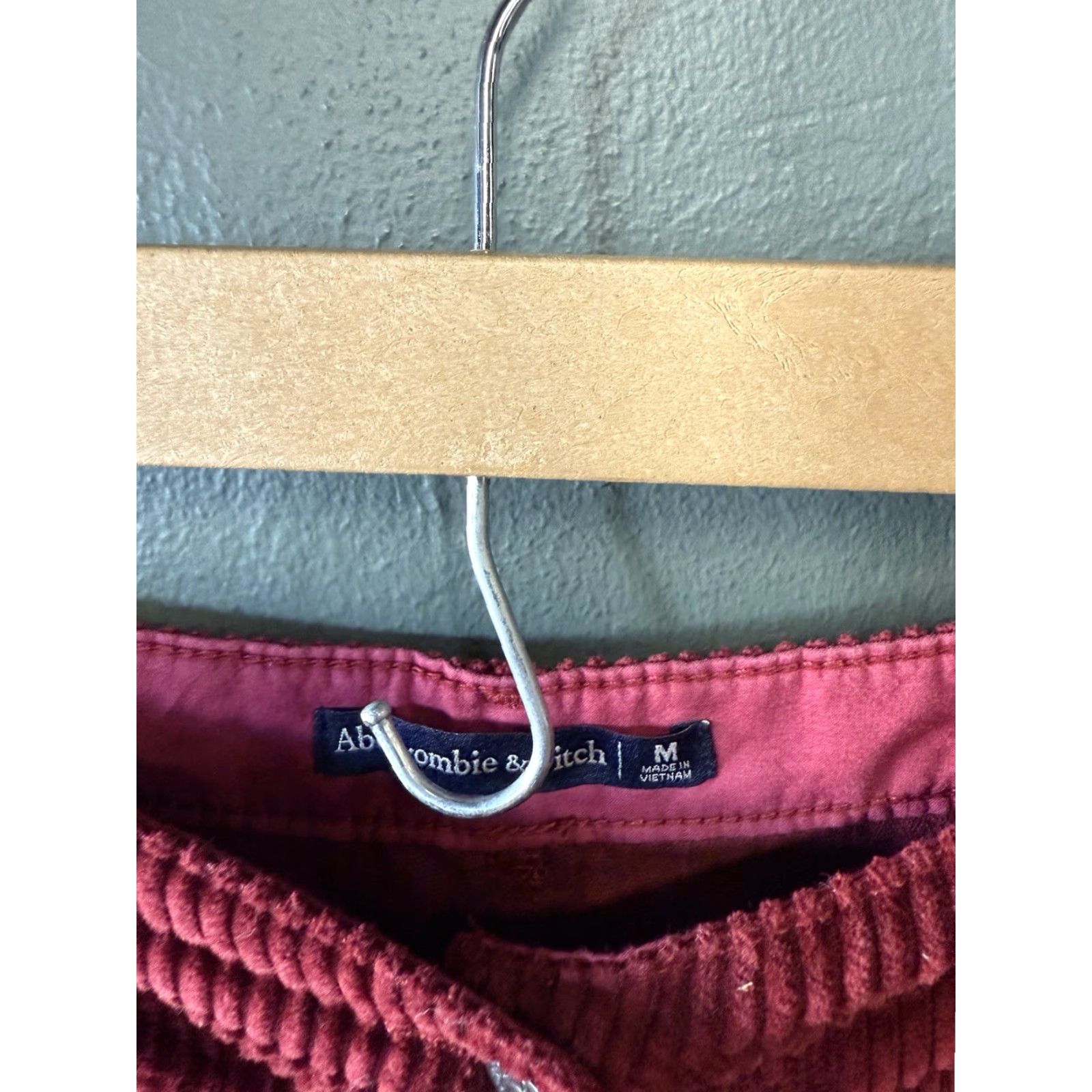 Abercrombie & Fitch Abercrombie & Fitch Womens Red Corduroy A-Line Skirt Knee Length Size M Size 32" / US 10 / IT 46 - 3 Thumbnail