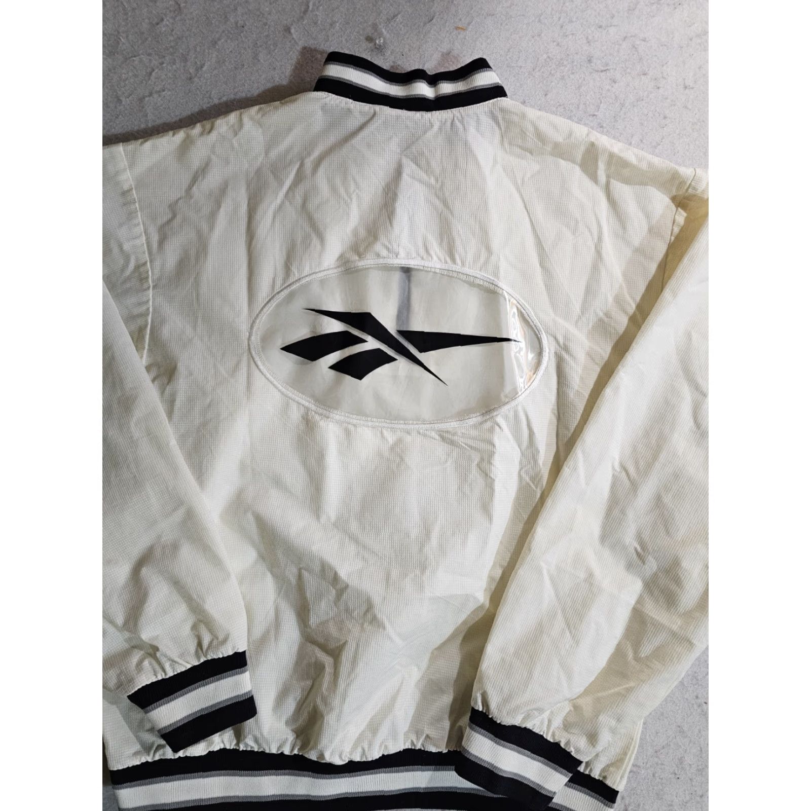 Reebok VINTAGE Reebok Windbreaker 90s White/Black 1/4 Zip Pullover Mens M Windbreaker Jacket Logo 90s Style Running & Jogging Casual Size US M / EU 48-50 / 2 - 2 Thumbnail