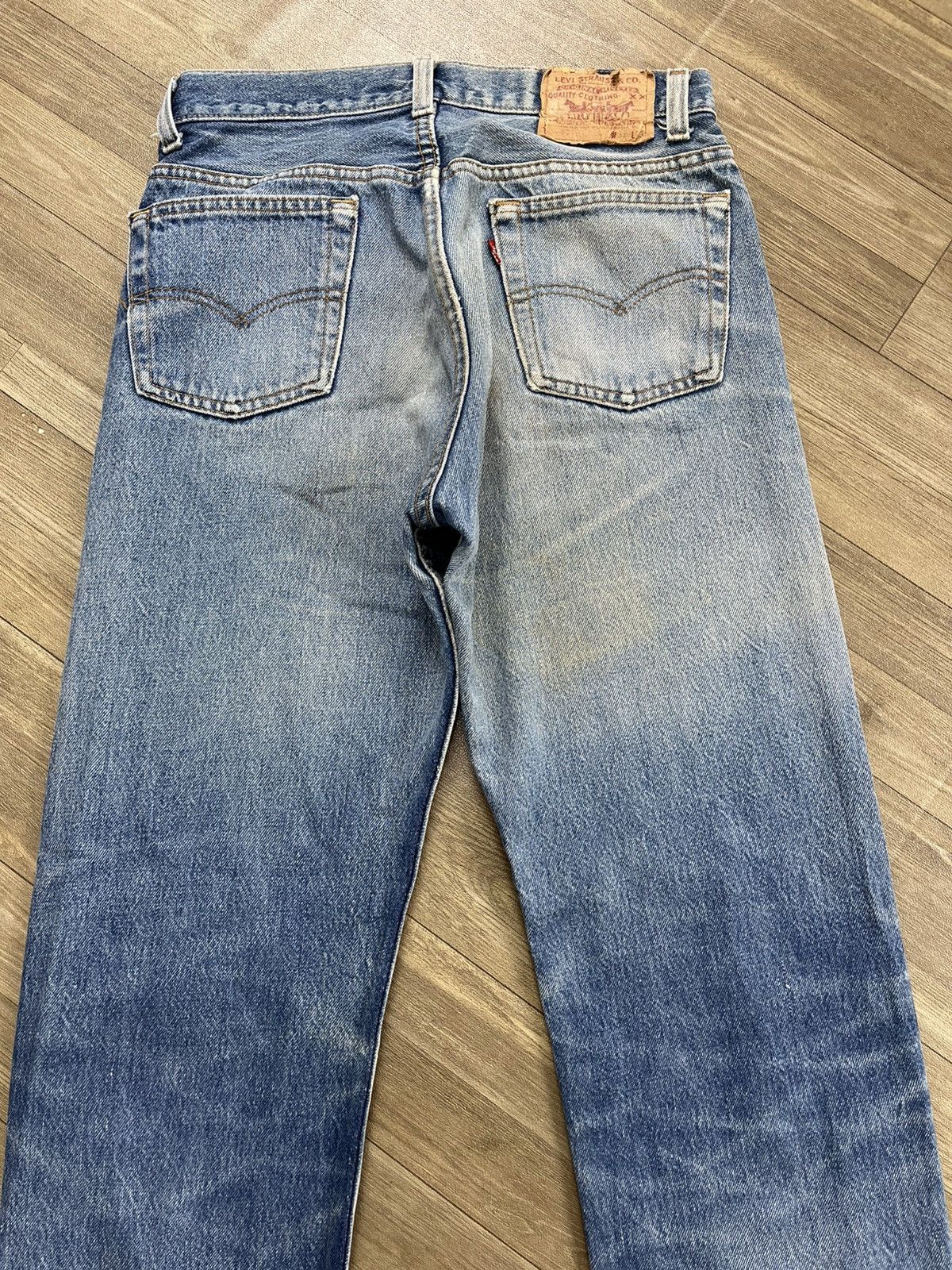 Levi's Vintage Clothing 🇺🇸1990s Vintage Levis 501 31x33 Straight Leg Blue Jeans Size US 29 - 18 Thumbnail