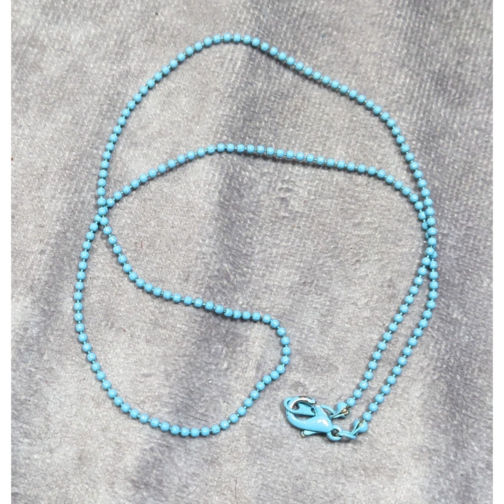 Other Minimalist Sky Blue Painted Ball Chain Necklace Size ONE SIZE - 6 Thumbnail
