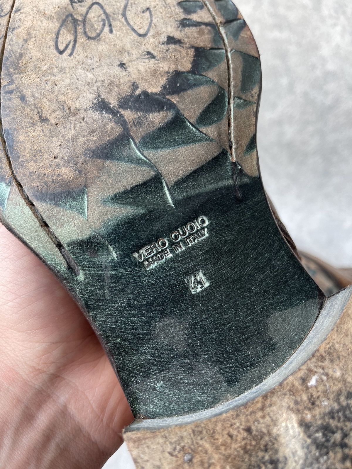 Jo Ghost GHOST Italy Distressed Leather Square Toe Boots Archive Y2K Size US 8 / EU 41 - 25 Thumbnail