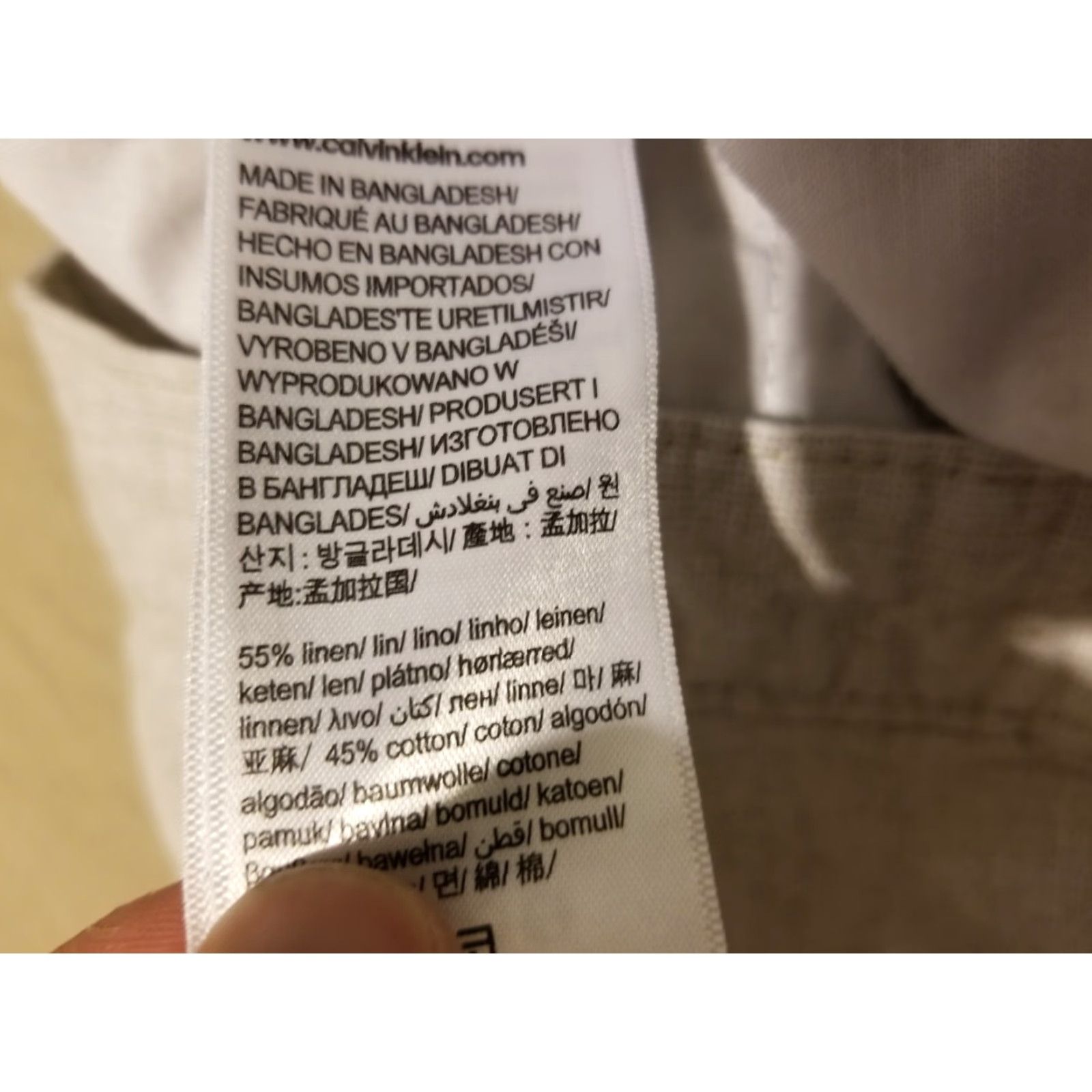 Calvin Klein Calvin Klein Mens Shorts Linen 38 Khaki Cotton Chino Size US 38 / EU 54 - 7 Thumbnail