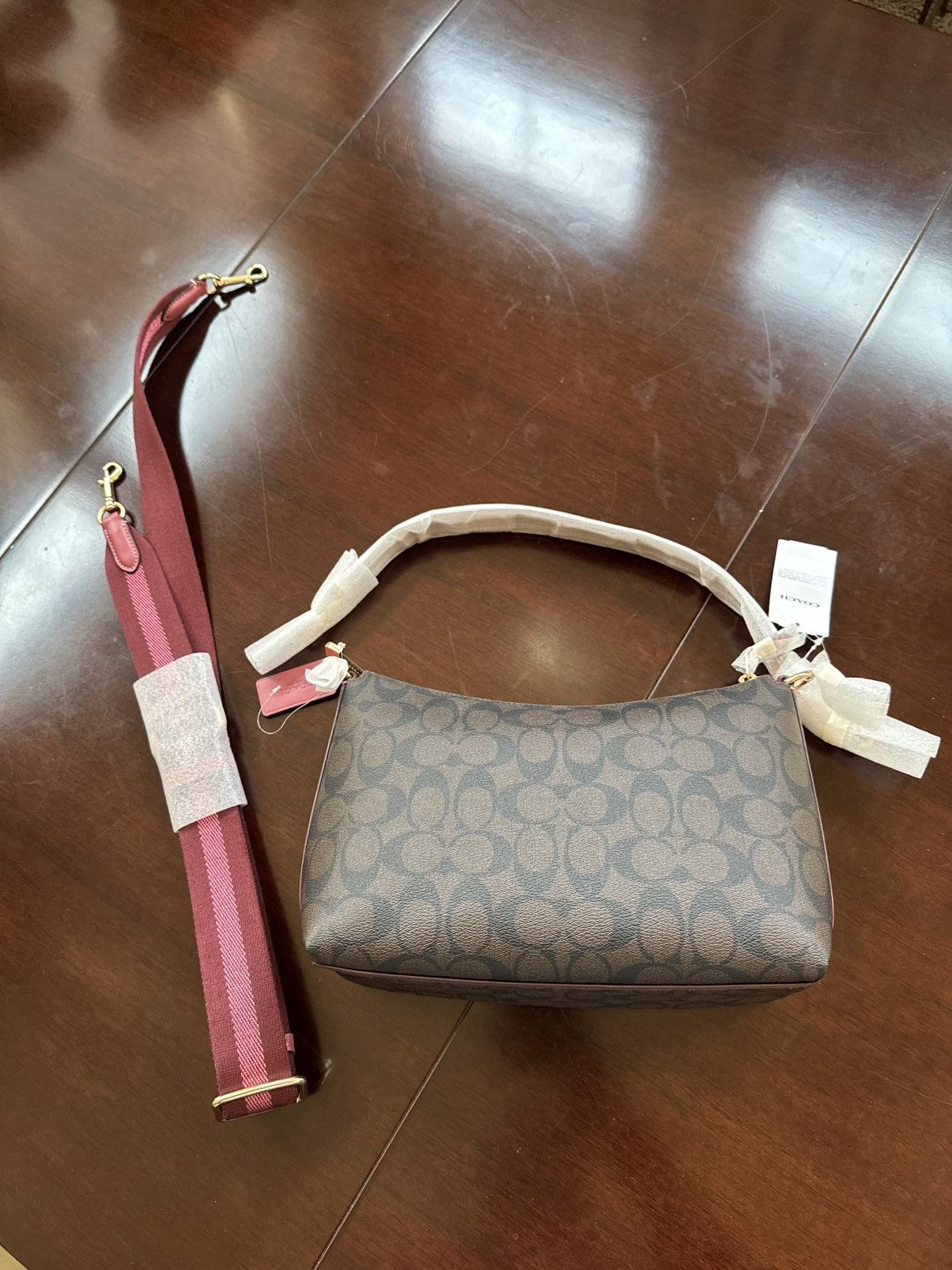 Coach Coach Clara Signature Canvas Horse Sleigh Shoulder Bag Size ONE SIZE - 3 Thumbnail