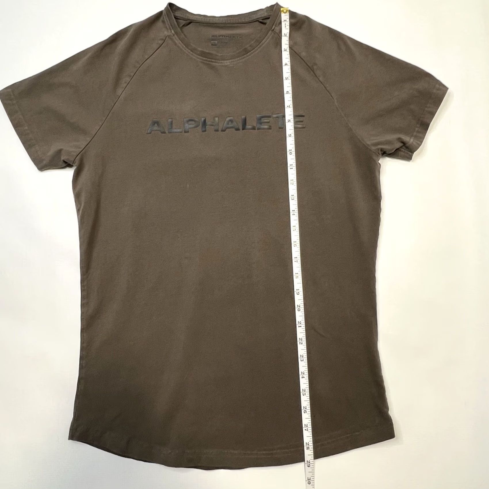 Vintage Alphalete Performance Tee T-Shirt Short Sleeve Brown Crew Neck Athletic Fit Small Men Size US S / EU 44-46 / 1 - 3 Thumbnail