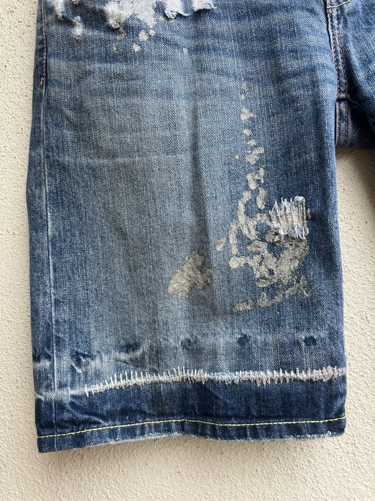 Tsumori Chisato Tsumori Chisato Distressed Denim Painter Short Pant Size US 30 / EU 46 - 9 Thumbnail