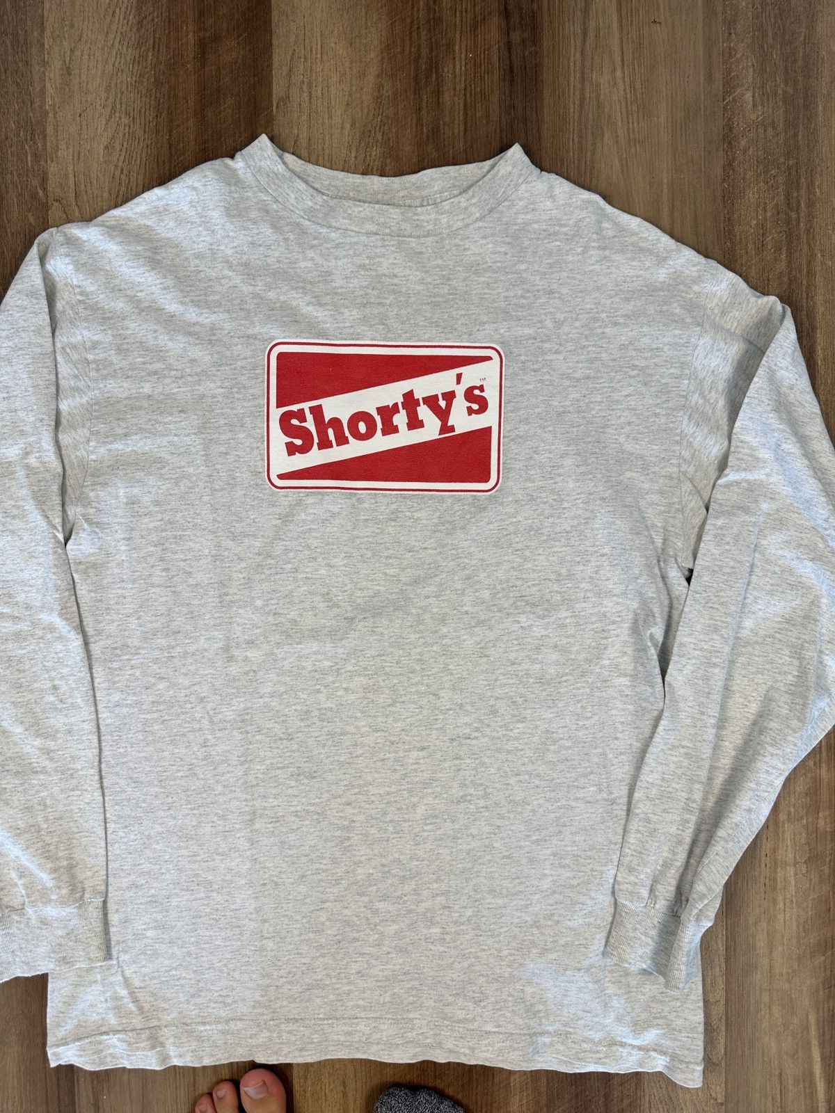 Shorty's Skateboards 1990s Shortys Skateboards Long Sleeve Tee Tultex Tag RARE Size US L / EU 52-54 / 3 - 3 Thumbnail