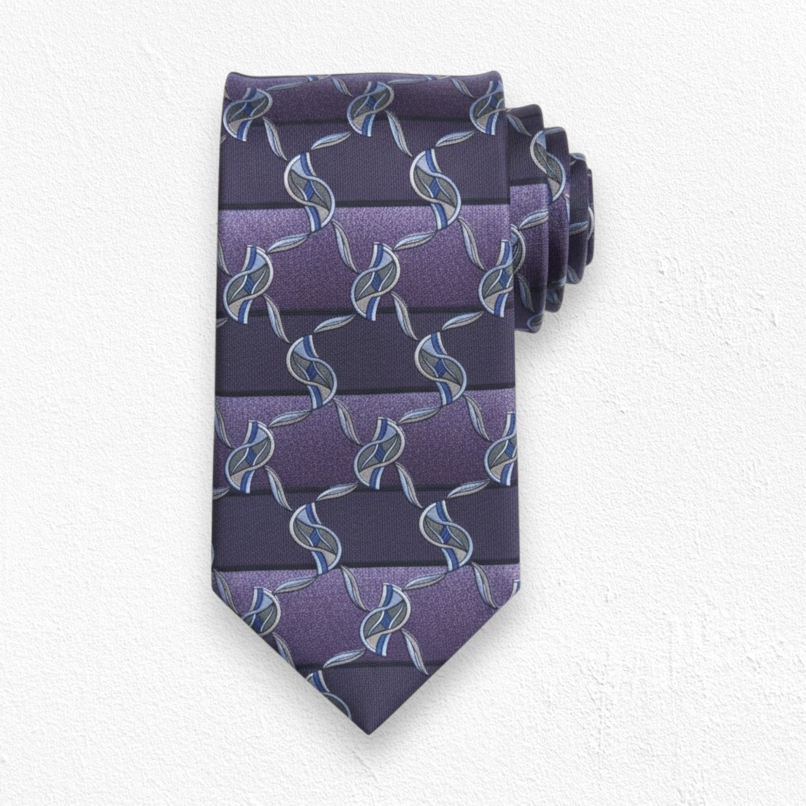 Henry Grethel Vintage Purple USA Made Silk Tie Size ONE SIZE - 1 Thumbnail