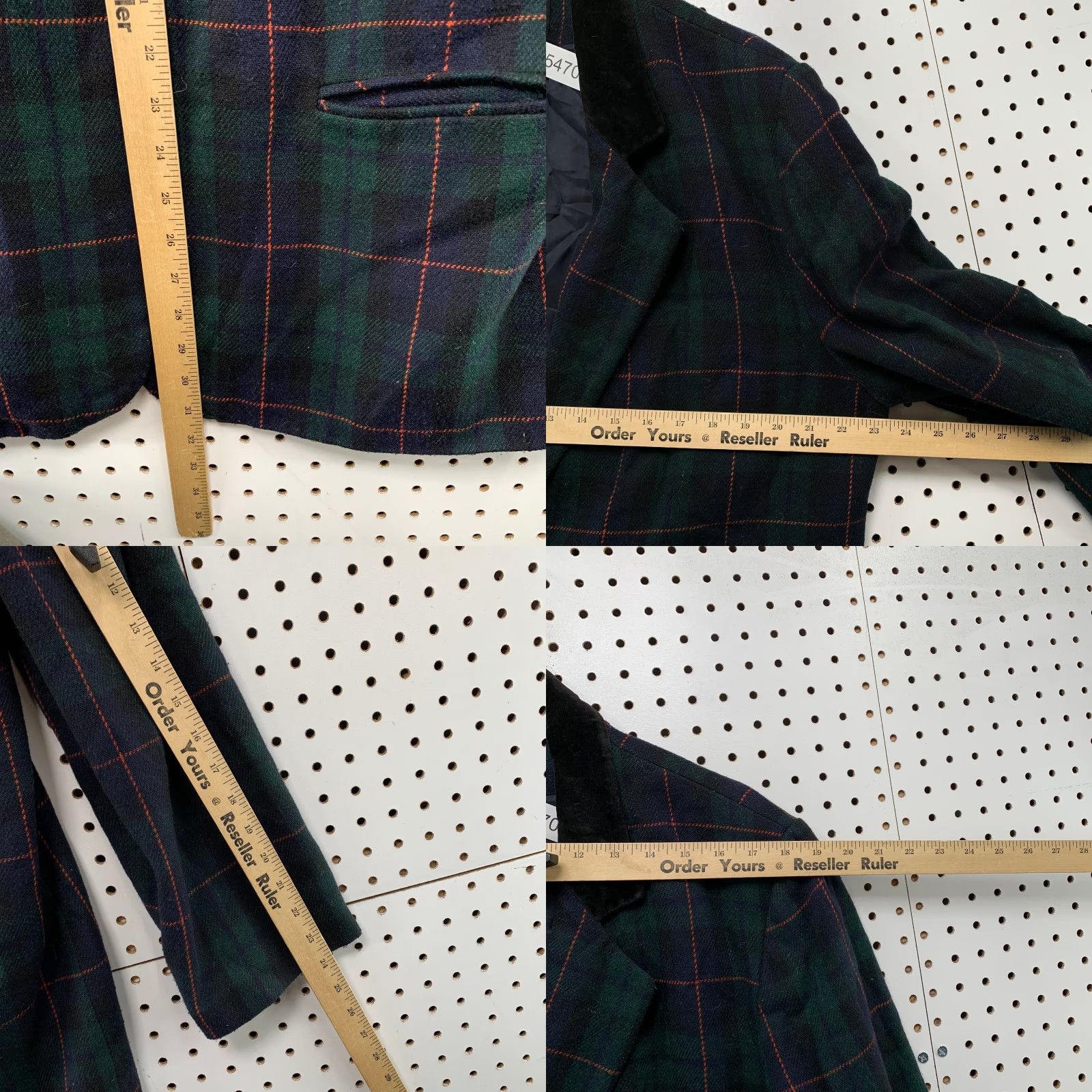 Vintage VINTAGE Sag Harbor Blazer Wool Plaid Green Womens Size 18 Jacket Single-Breasted Notch Lapel Dressy Business Casual 1 Piece Size XXL / US 16-18 / IT 52-54 - 8 Thumbnail