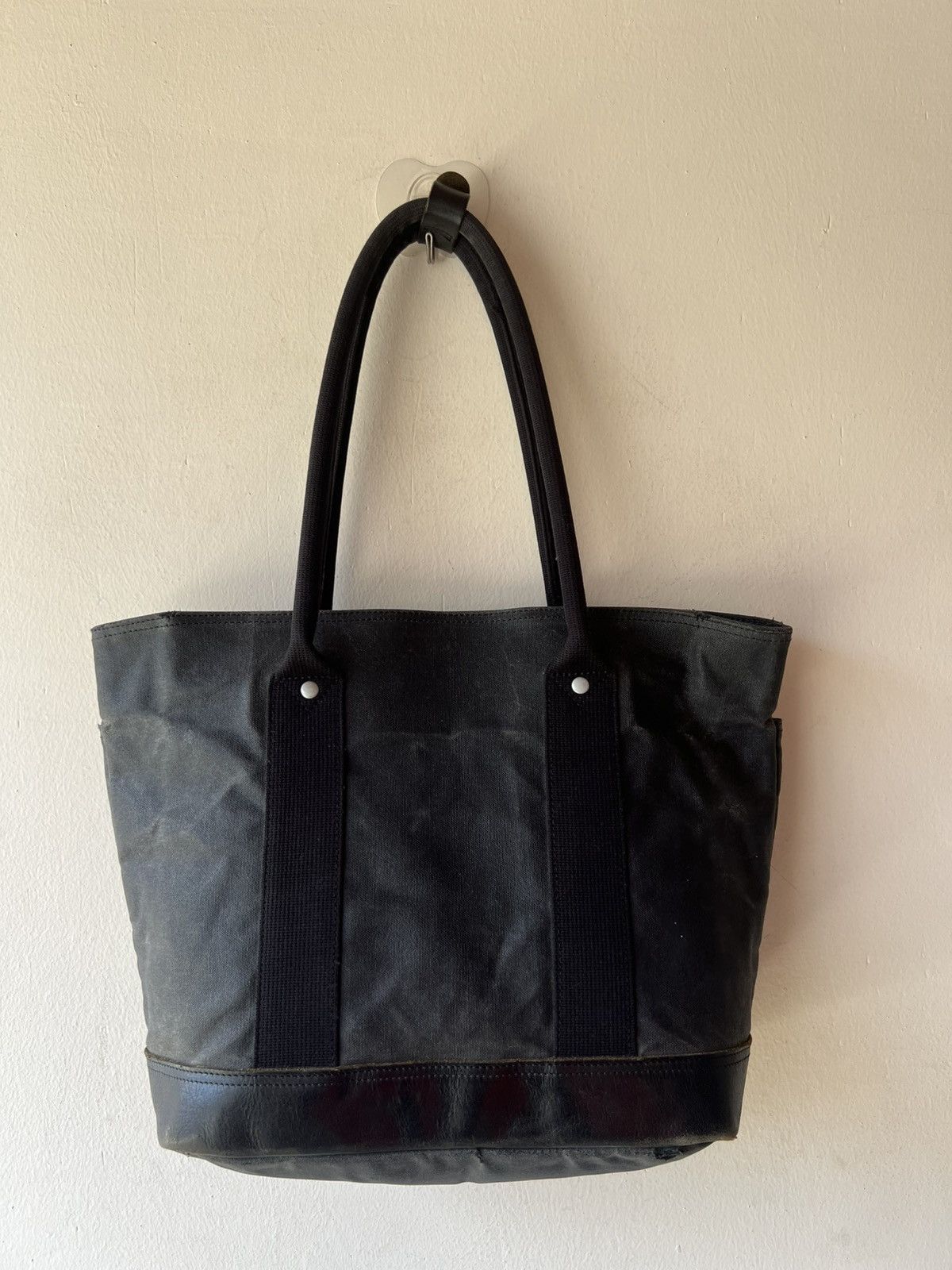 Porter Porter Yoshida Distress Faded Waxed Canvas Leather Tote Bag Size ONE SIZE - 10 Thumbnail