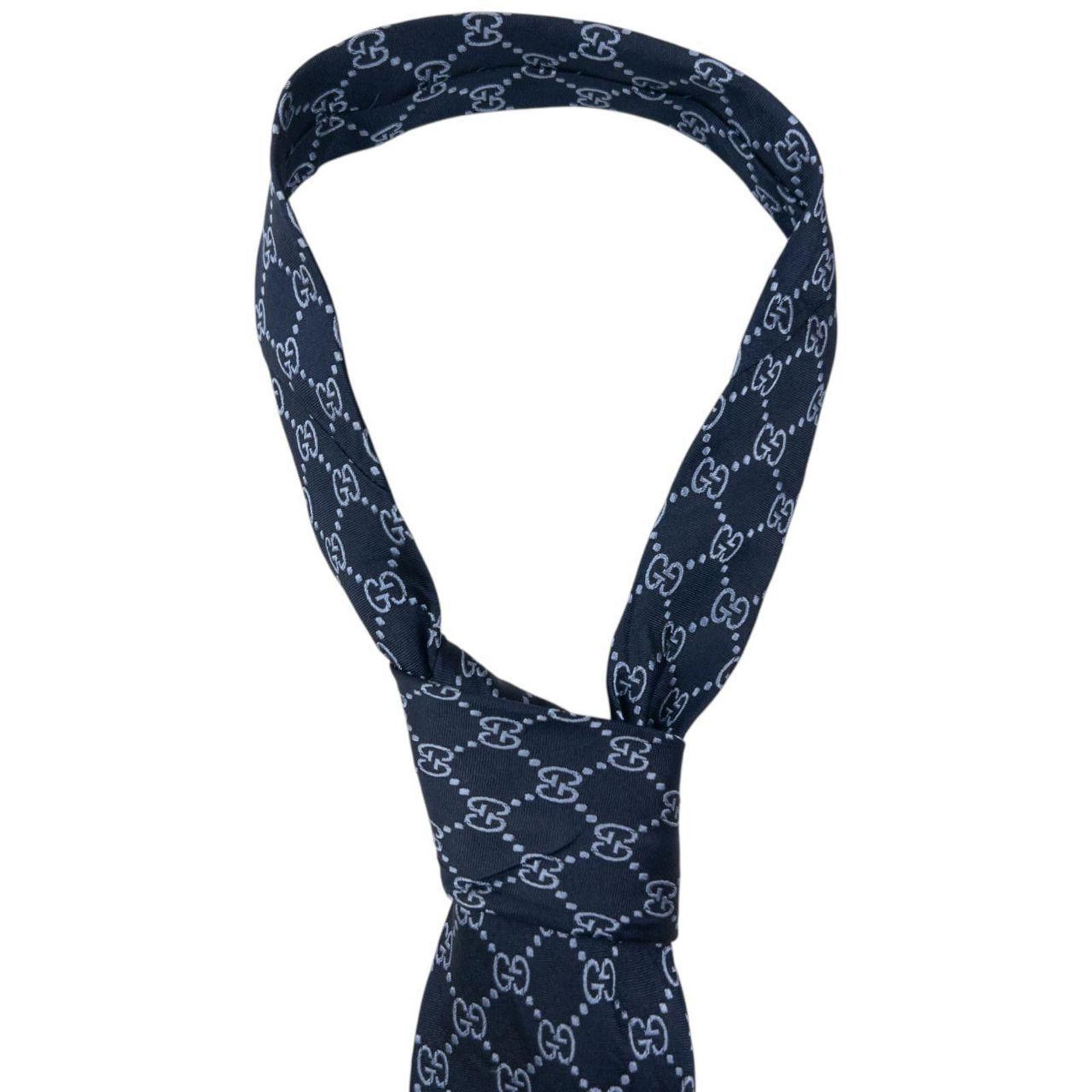 Gucci Vintage 2000sGucci Monogram Silk Tie Size ONE SIZE - 4 Thumbnail