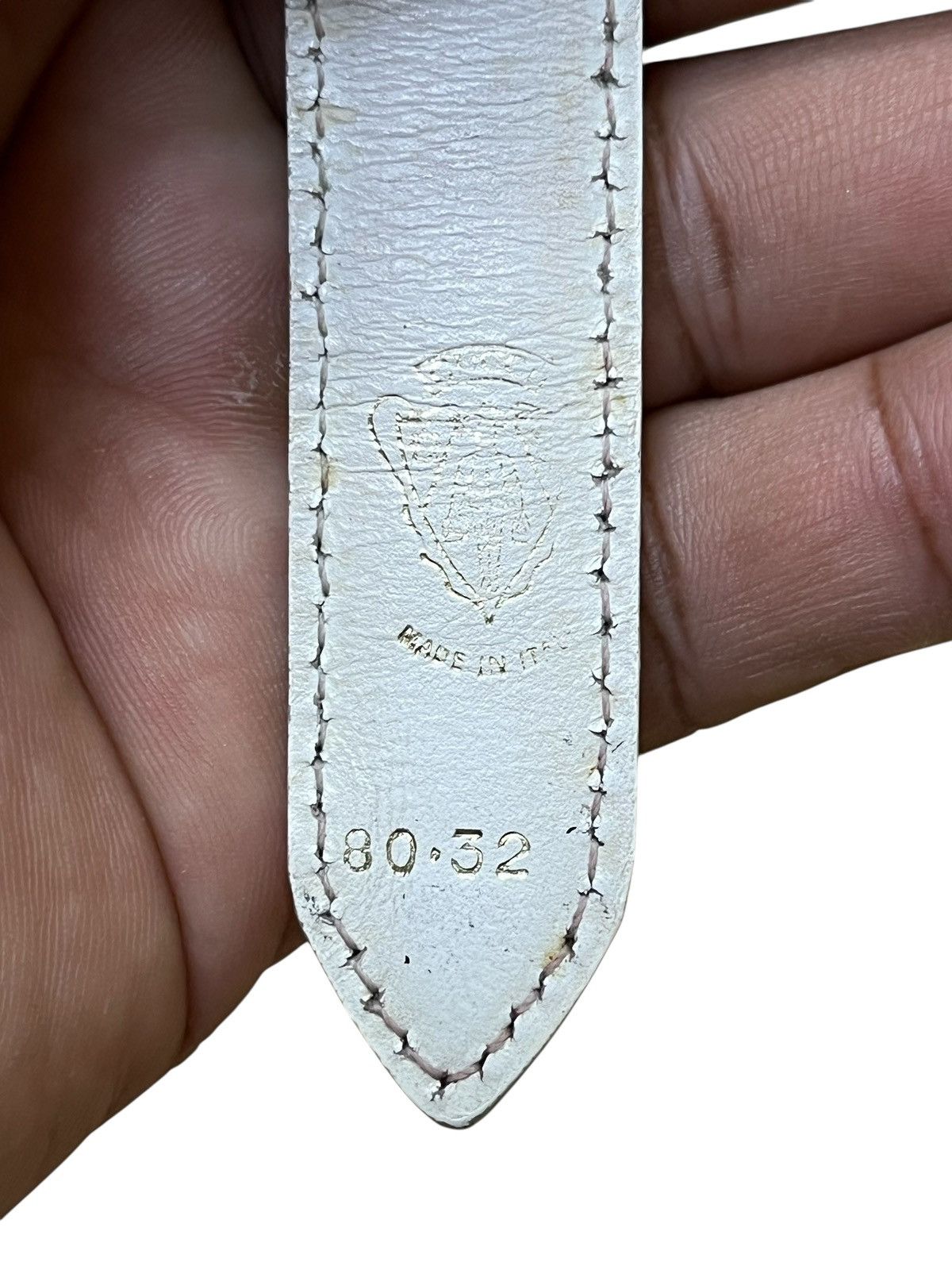 Gucci Rare🔥Vintage 80s GUCCI spade shaded buckle leather belt Size ONE SIZE - 12 Thumbnail