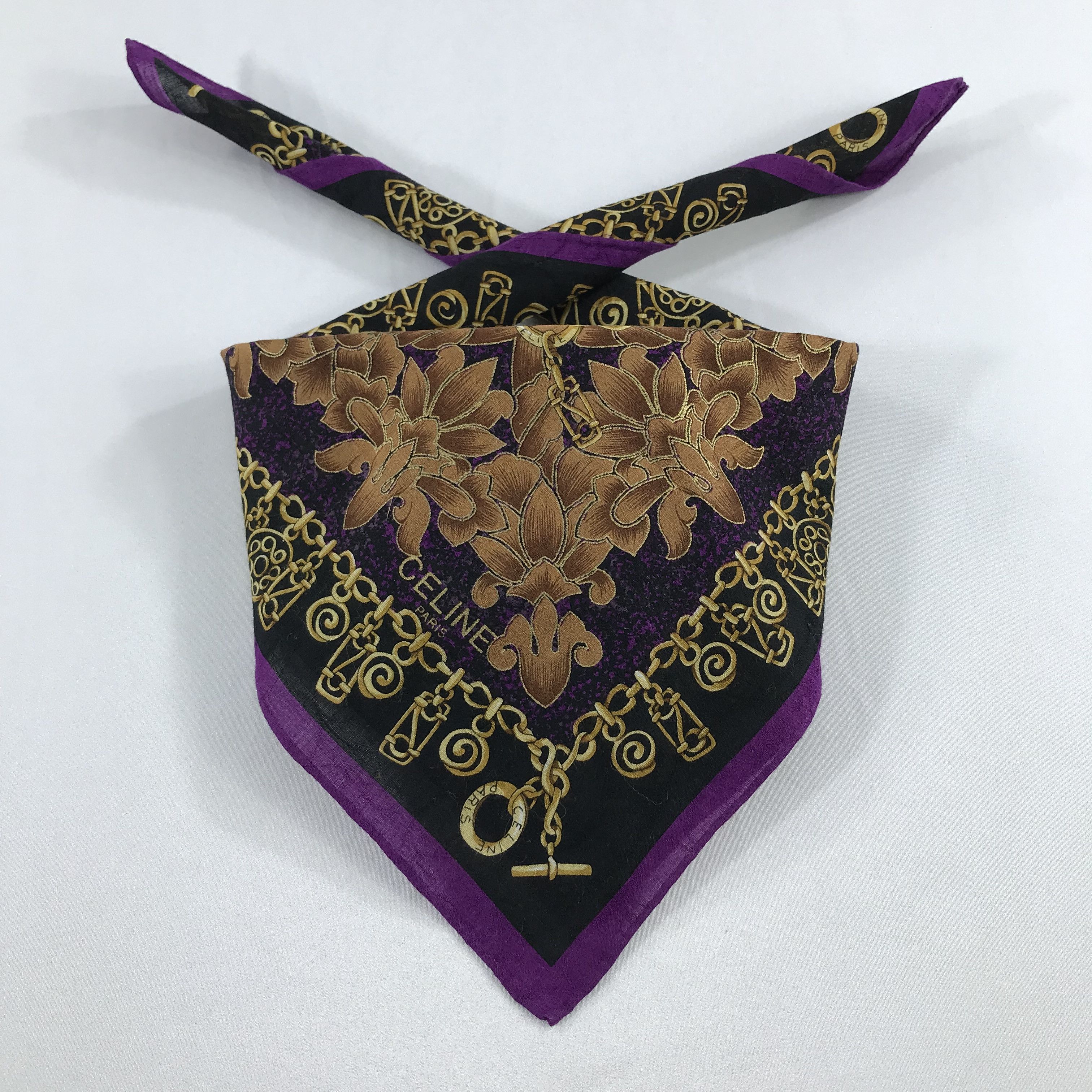 Celine × Vintage Celine Bandana / Handkerchief / Neckerchief - S1991 Size ONE SIZE - 3 Thumbnail