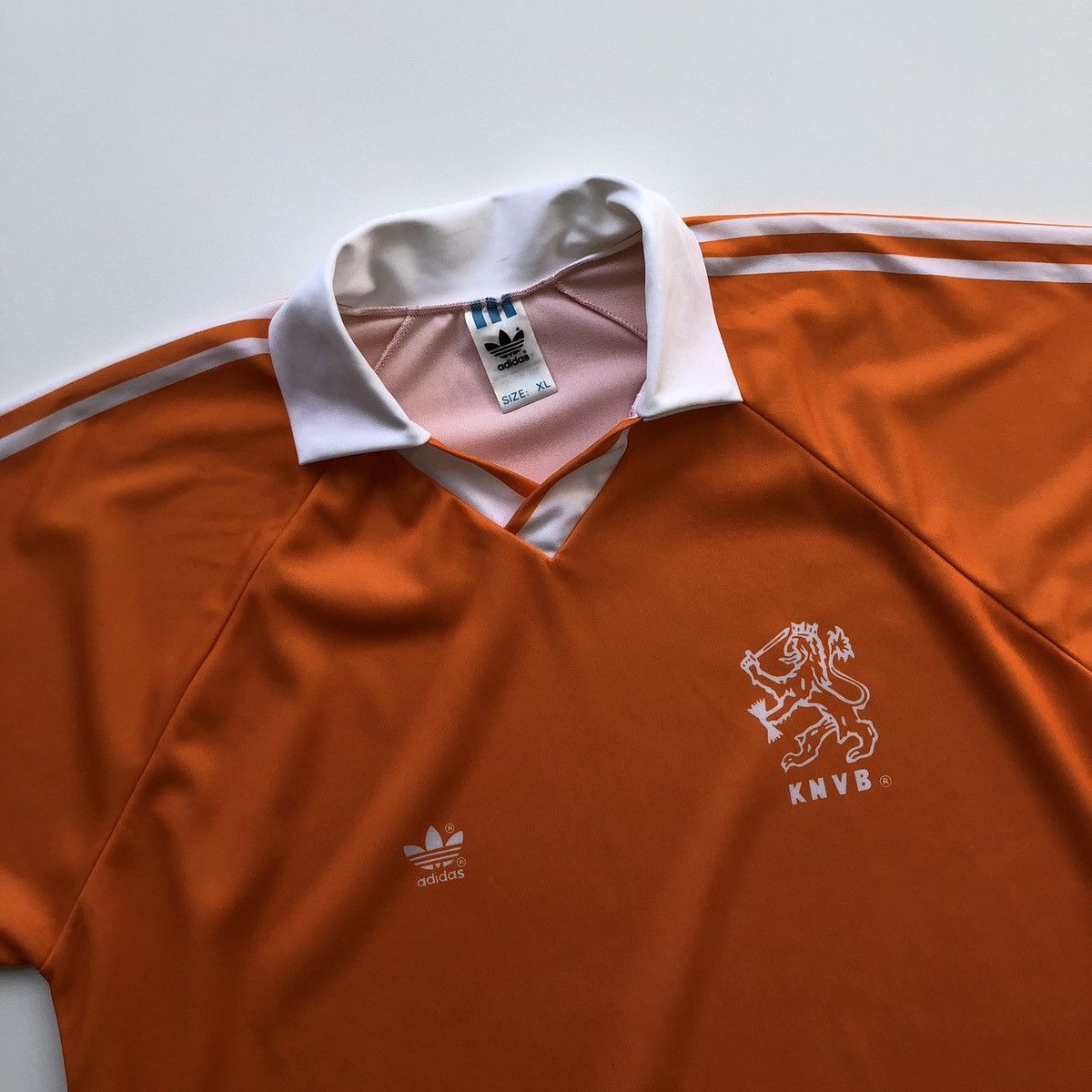 Adidas Netherlands Adidas KNVB 1990/1992 Vintage Home Jersey Rare Size US XL / EU 56 / 4 - 2 Thumbnail