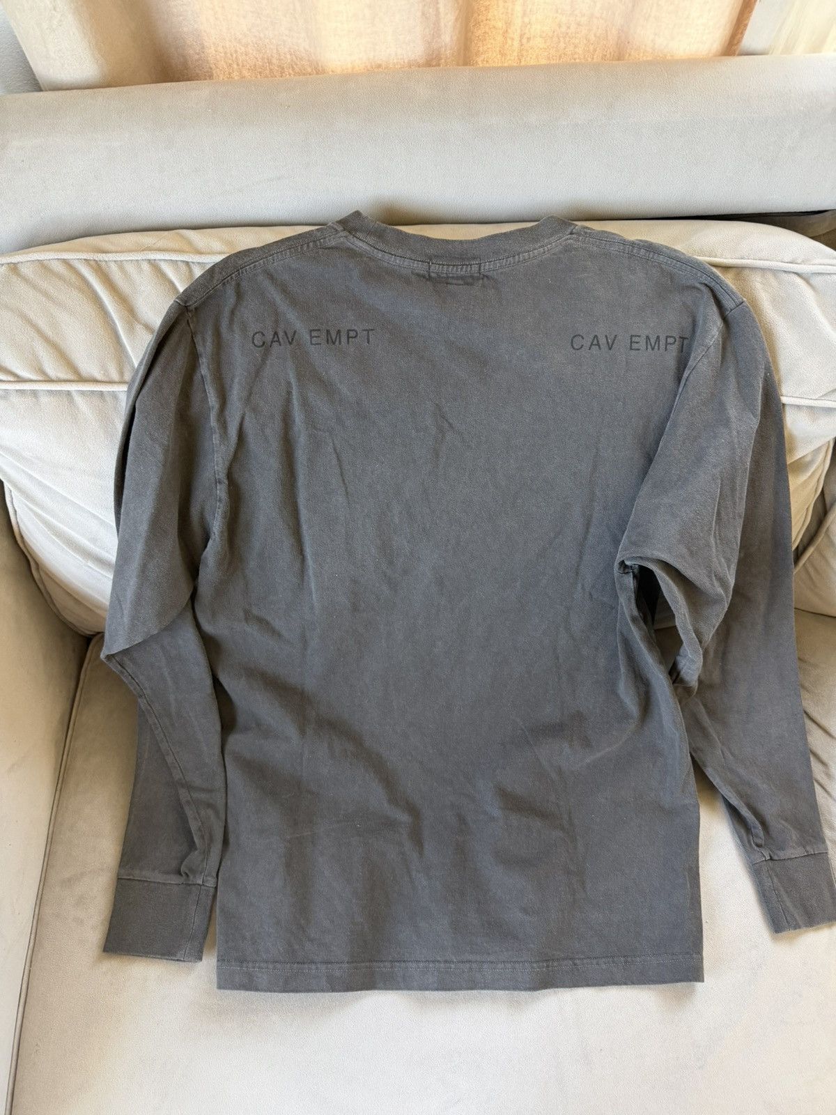 Cav Empt Cav Empt washed vintage black graphic long sleeve cotton tee Size US L / EU 52-54 / 3 - 7 Thumbnail