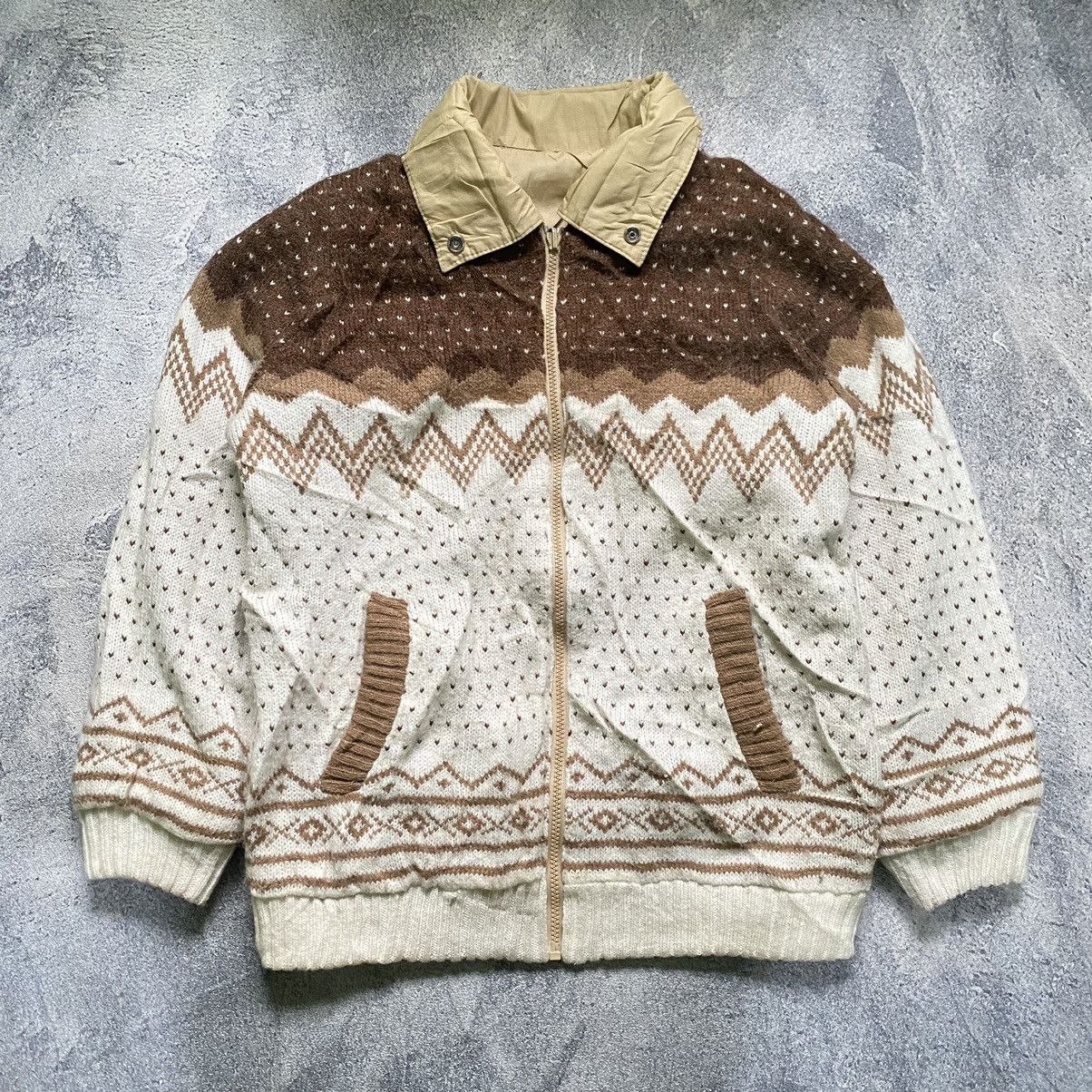 Japanese Brand × Vintage Reversible knit jacket Size US L / EU 52-54 / 3 - 2 Thumbnail