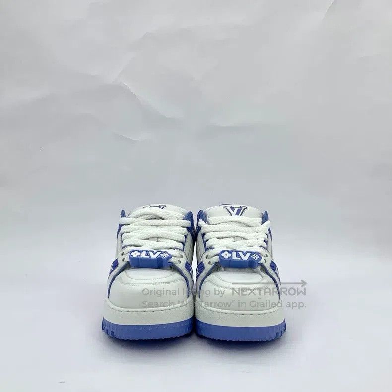 Louis Vuitton Louis Vuitton Trainer Maxi Blue and White Color-Block Logo Size US 5 / EU 37 - 3 Thumbnail