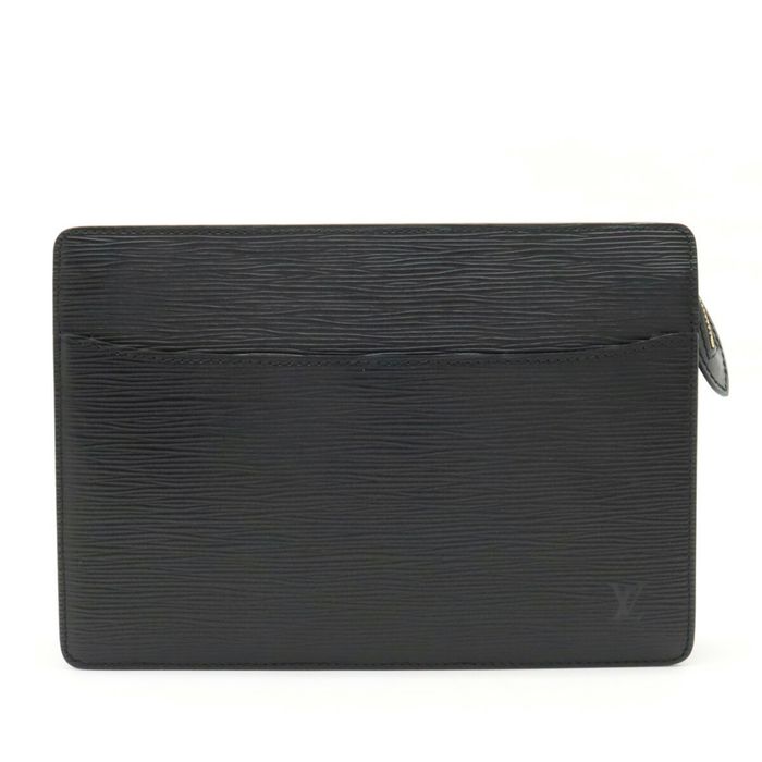 Auth Louis Vuitton Epi Pochette Homme Clutch Bag Noir Black M52522 Used