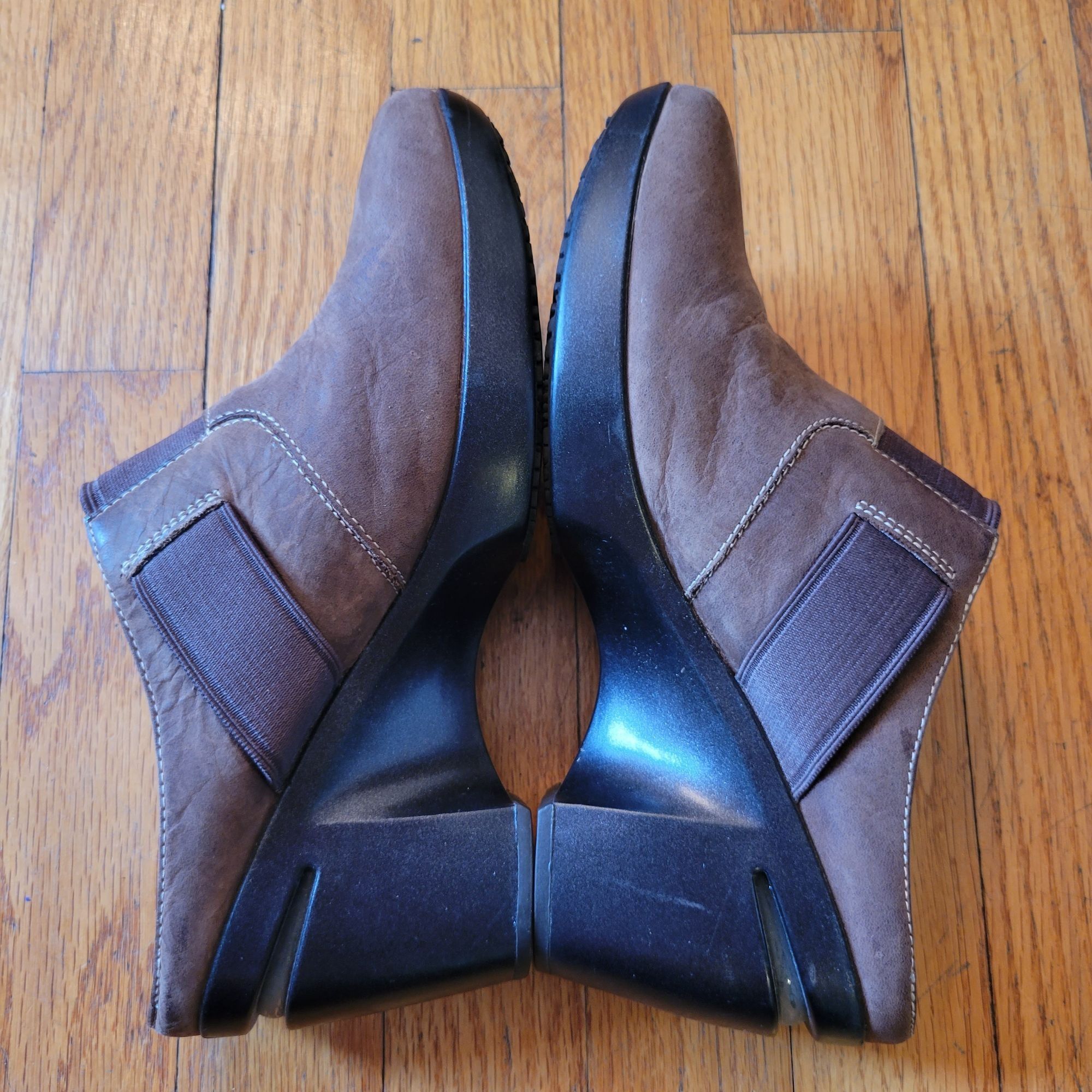 Cole Haan Cole Haan Brown Leather Wedge Shoes 8B SARA Clogs Mules Size US 8 / IT 38 - 5 Thumbnail