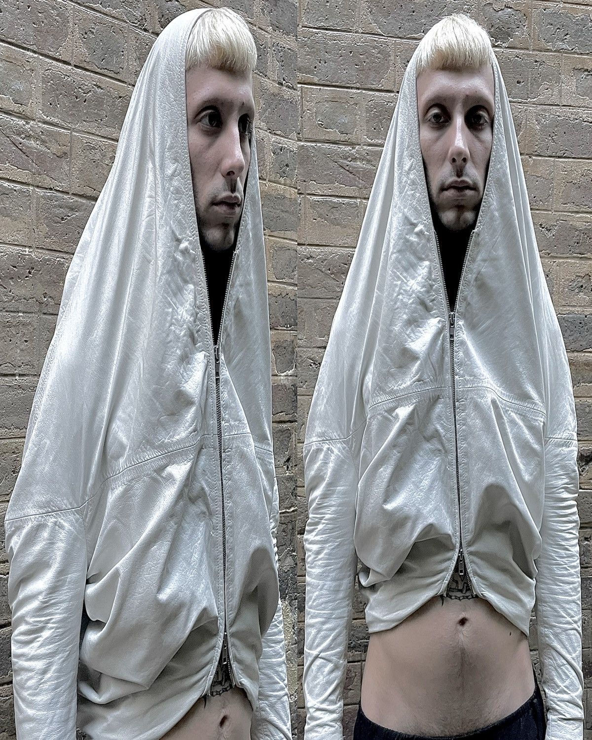 Maison Margiela FW 2005 White Leather Jacket by Martin Margiela Size S / US 4 / IT 40 - 7 Thumbnail