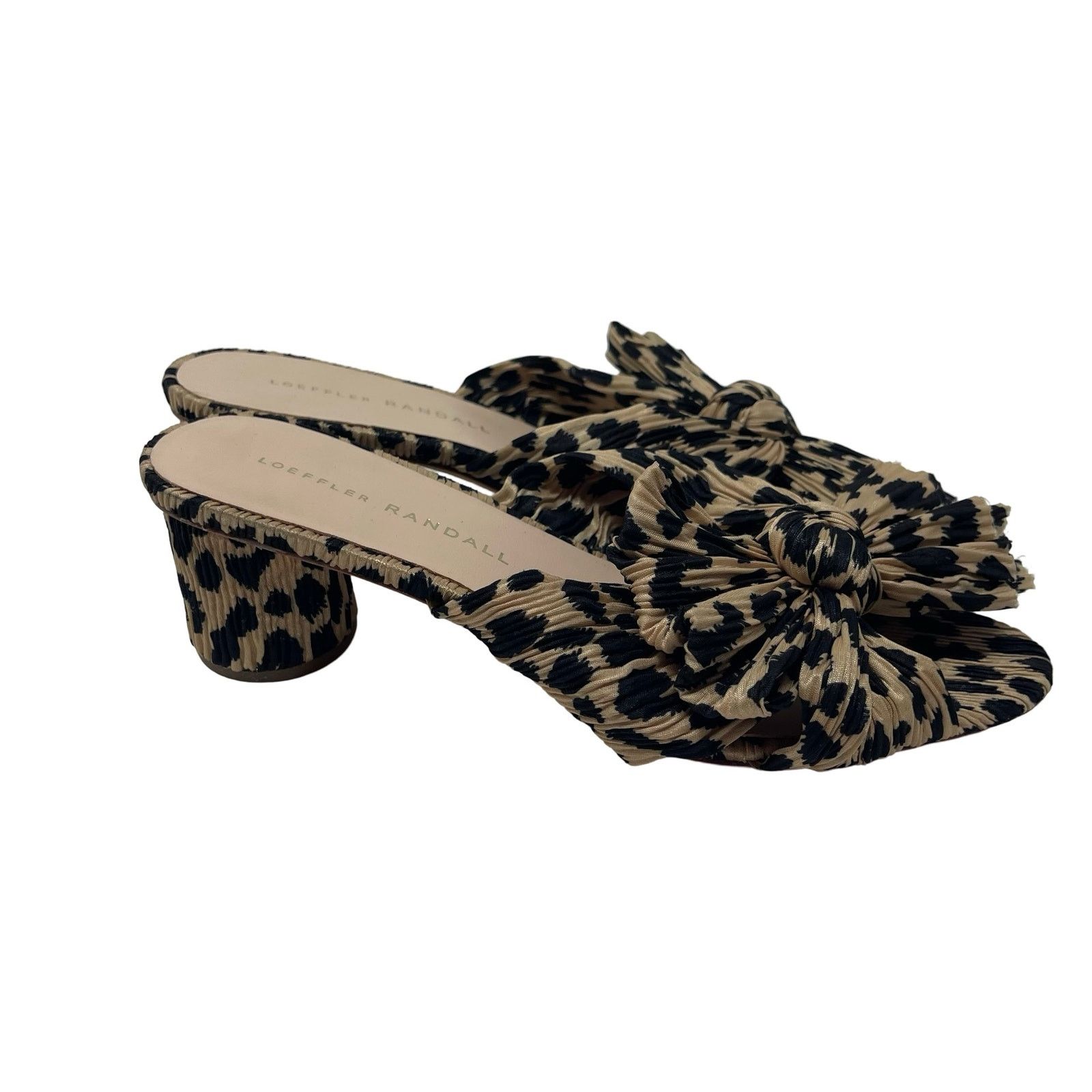 Loeffler Randall Loeffler Randall Emilia Leopard Pleated Bow Sandal sz 6 Size US 6 / IT 36 - 2 Thumbnail