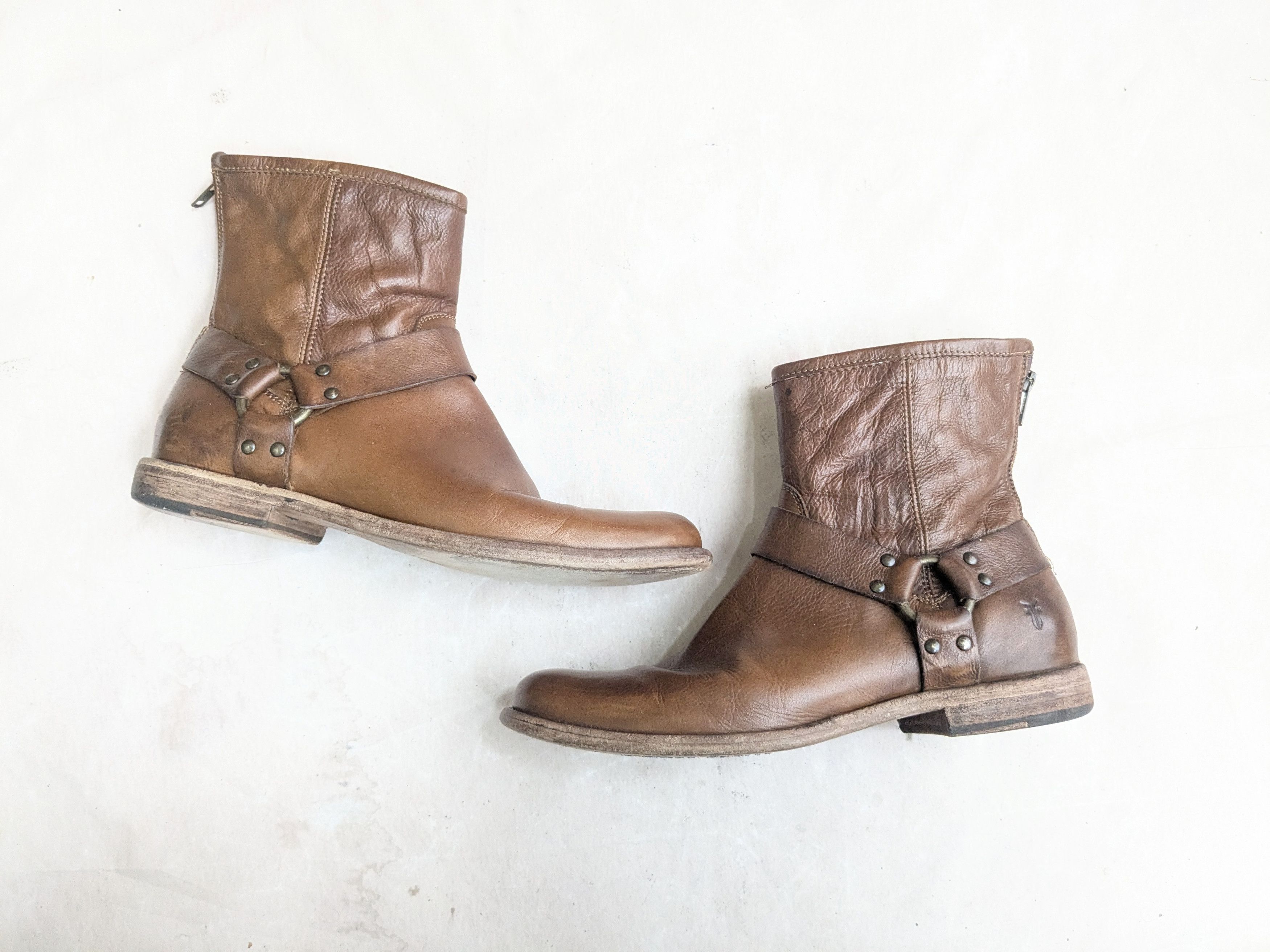 Frye Frye Harness Brown Leather 9.5 Leather Buckle Punk Size US 9.5 / EU 42-43 - 1 Thumbnail