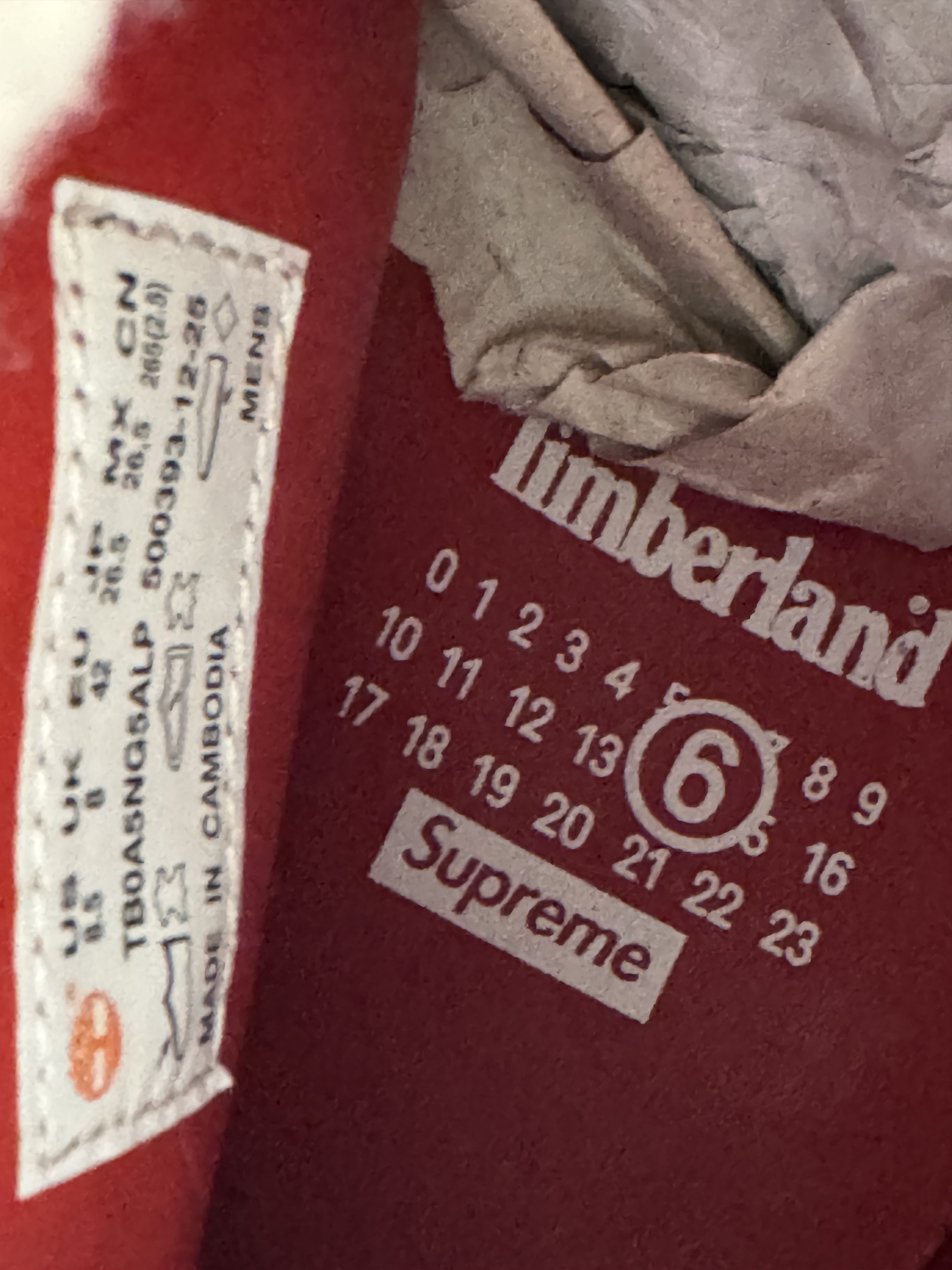 Maison Margiela × Supreme Supreme MM6 Maison Margiela Timberland Money Boots Size US 8.5 / EU 41-42 - 13 Thumbnail