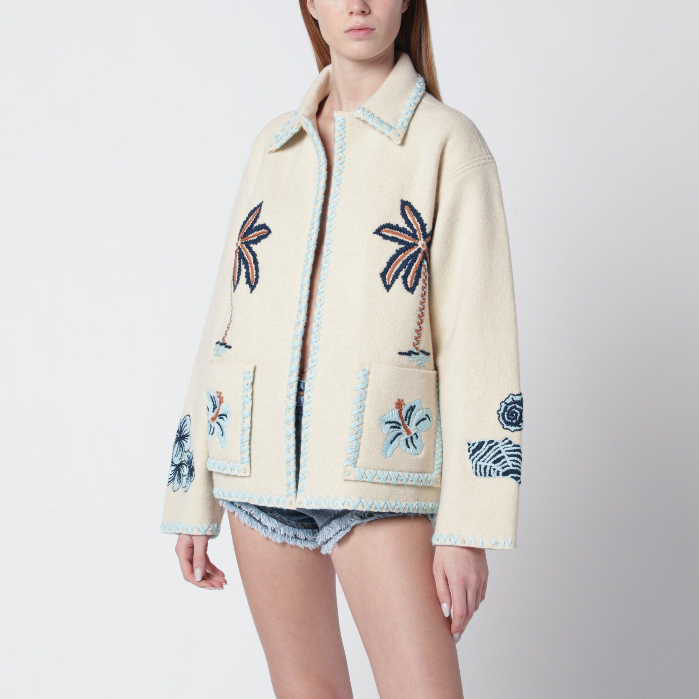 Alanui Alanui Sand-Colored Wool Remember Me Jacket Size M / US 6-8 / IT 42-44 - 1 Thumbnail