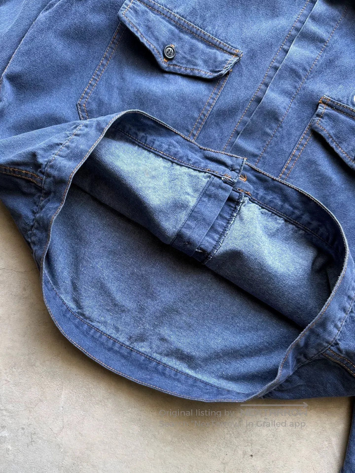 Vintage Vintage 60s Italian Denim Work Jacket. Size US L / EU 52-54 / 3 - 5 Thumbnail