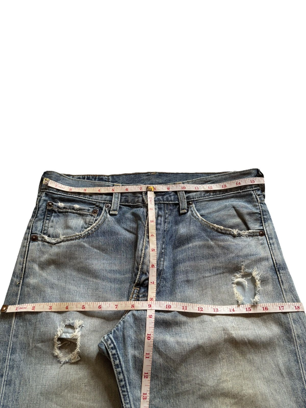 Levi's Vintage 90s Levis 503 Mud Wash Ripped Loose Baggy Jeans Size US 31 - 12 Thumbnail