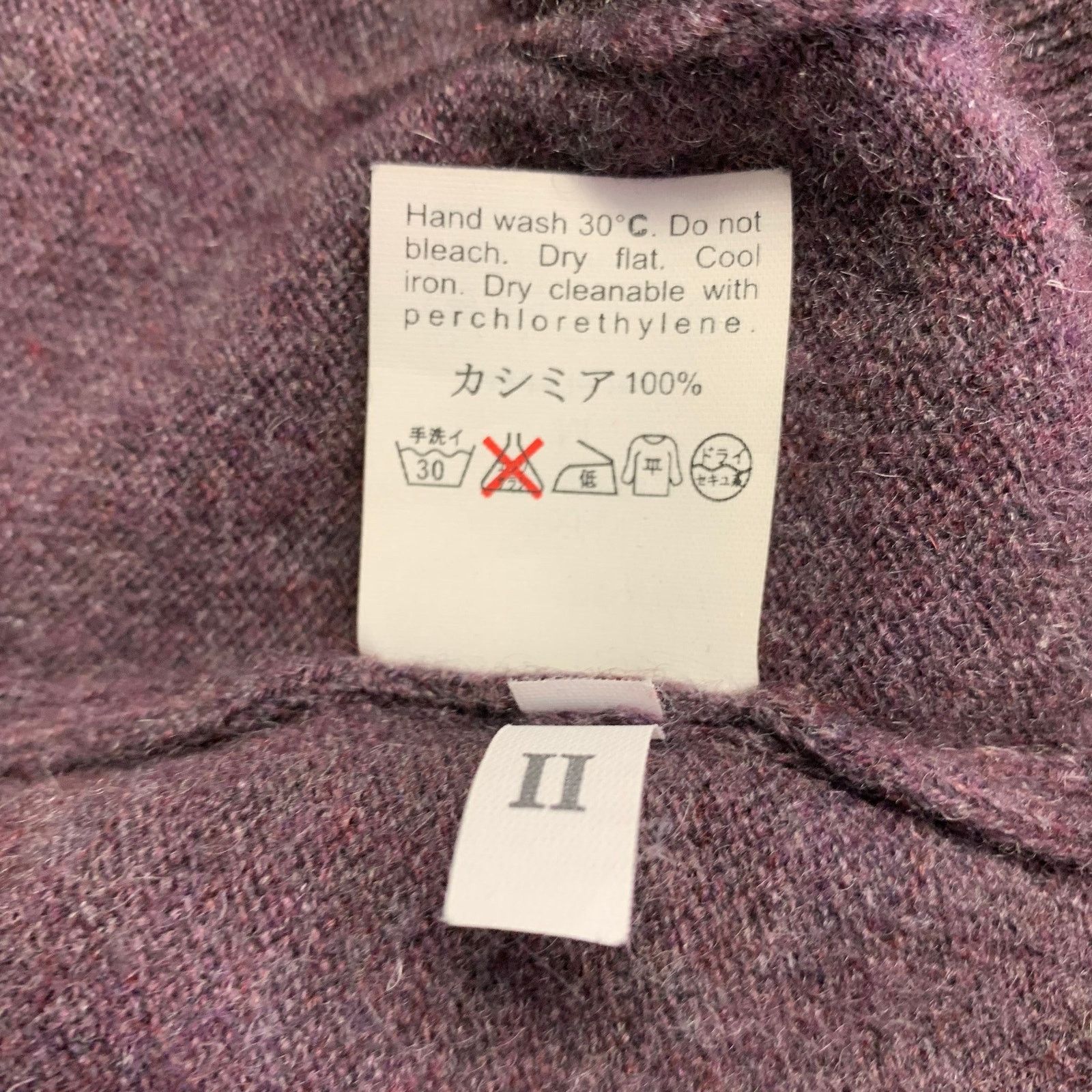 Other M Heather Purple Cashmere Knit Single Button Cardigan Size M / US 6-8 / IT 42-44 - 8 Thumbnail