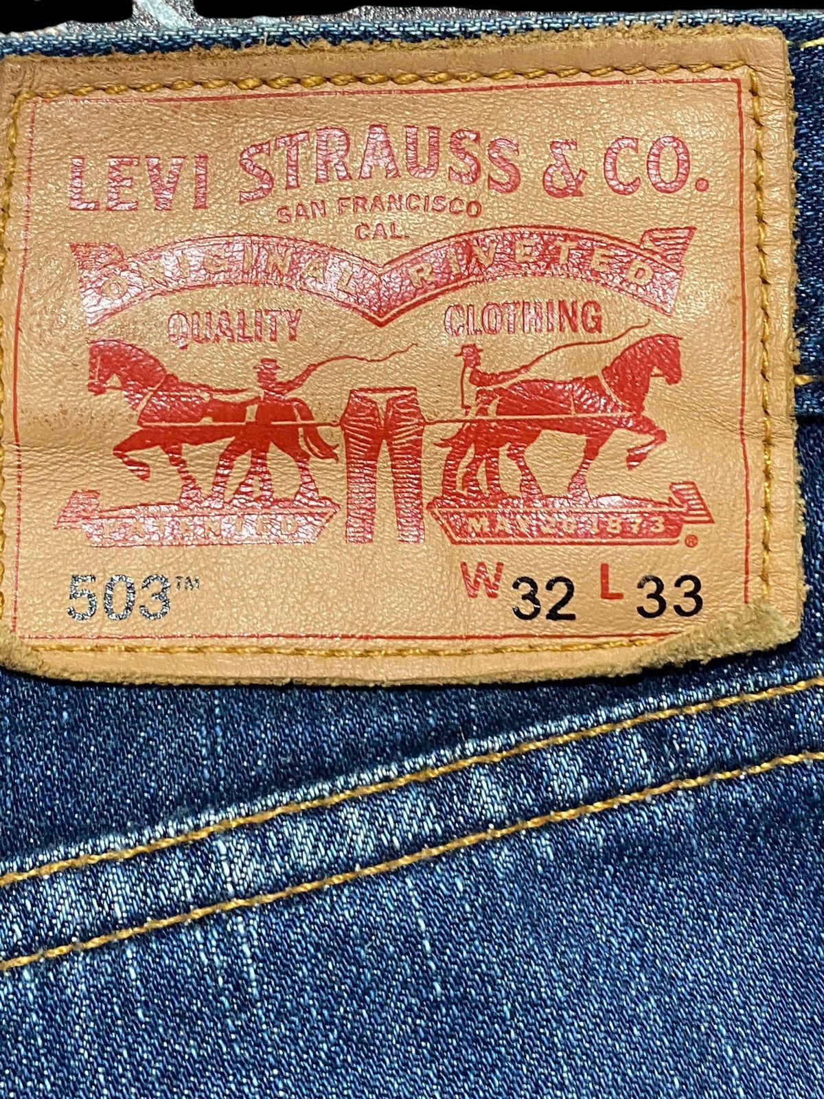 Levi's Vintage Clothing Vintage Levis 503 Blue Faded Whisker Loose Jeans Size US 32 / EU 48 - 11 Thumbnail