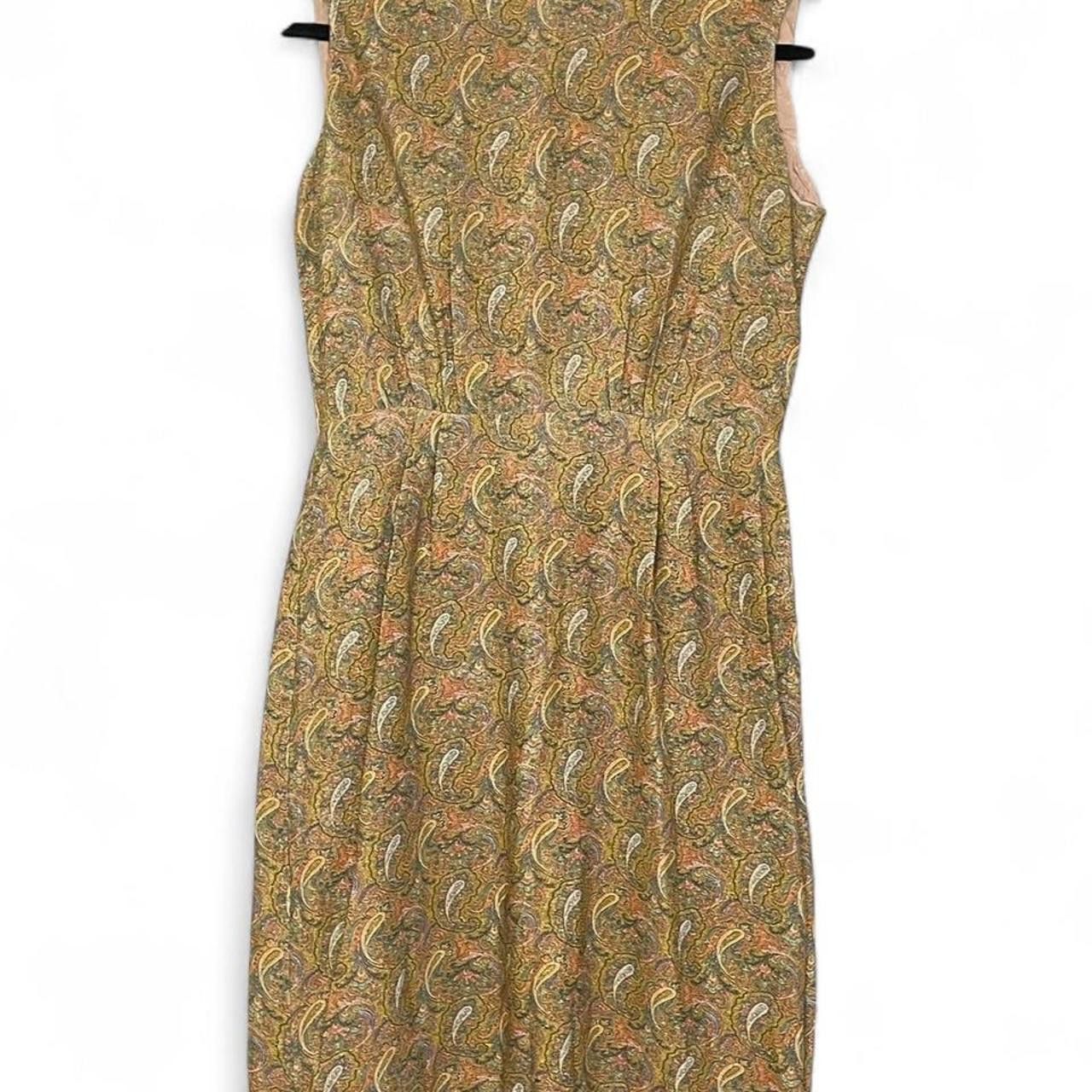 Other Reclaimed Vintage 70s Paisley Gold Midi Dress Size M / US 6-8 / IT 42-44 - 1 Thumbnail