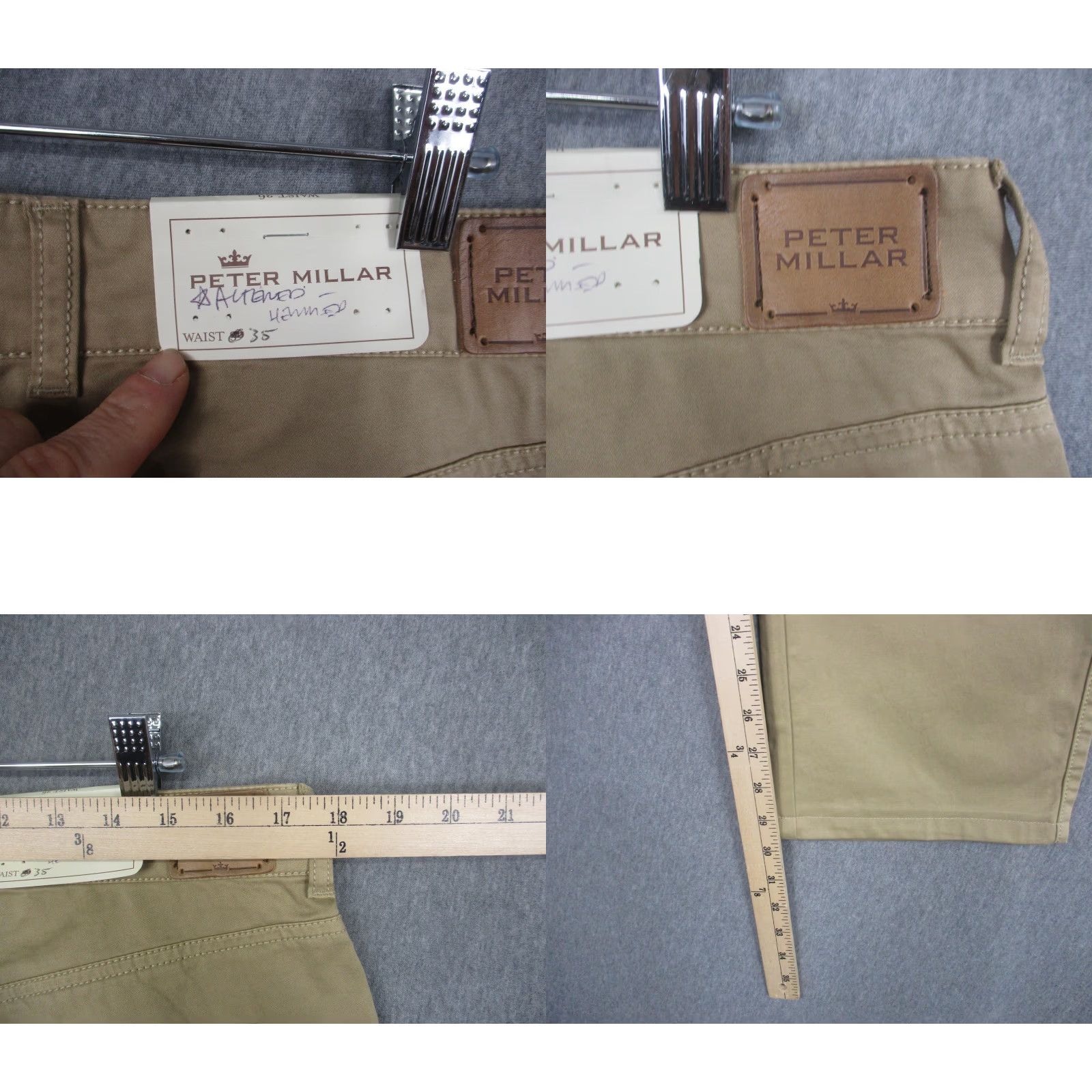 Peter Millar Peter Millar Jeans Mens 35x30 Beige Straight Leg Regular Fit Denim Pants Size US 35 - 8 Thumbnail