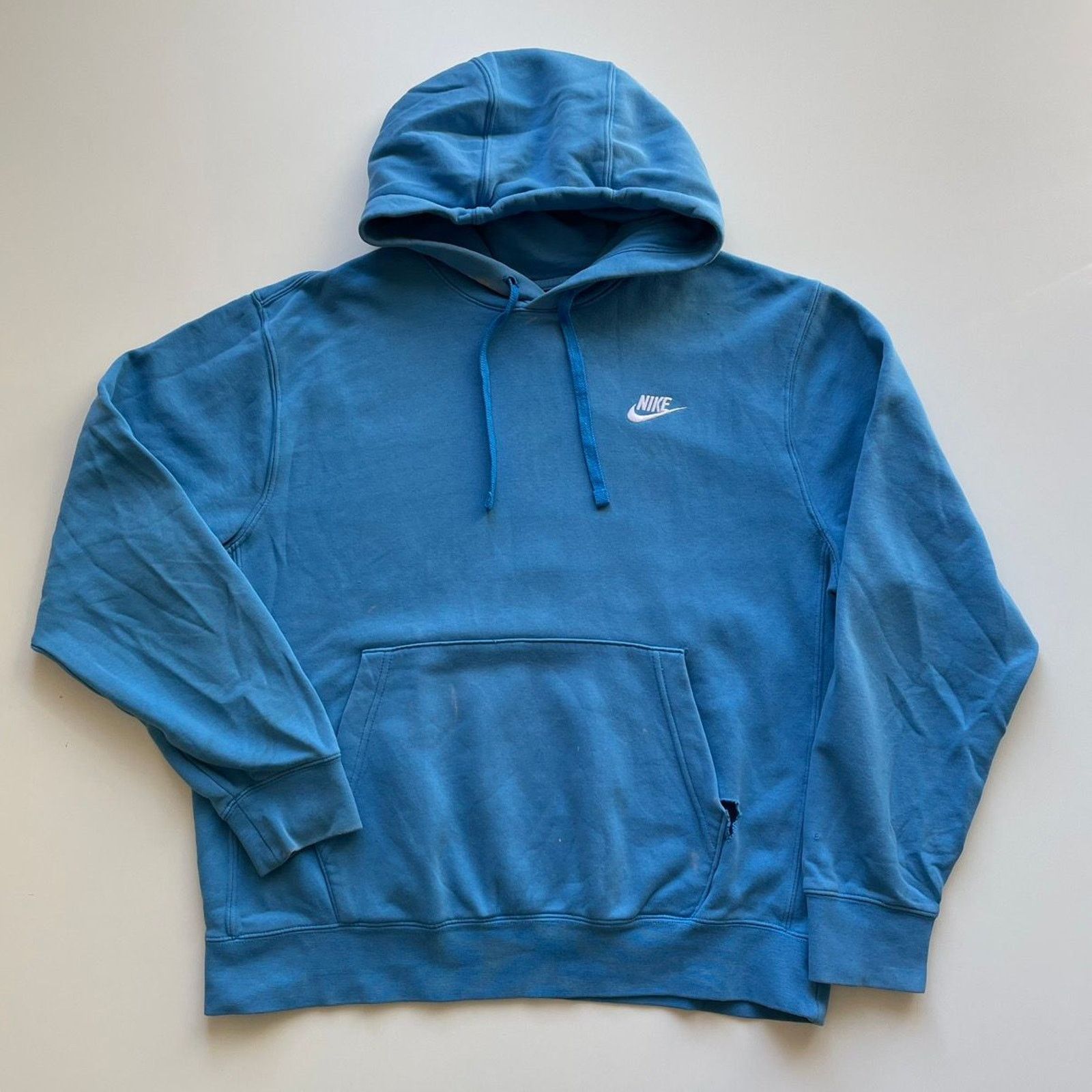 Nike Vintage Nike Sportswear Swoosh Basic Hoodie Medium Blue Rare Size US M / EU 48-50 / 2 - 1 Thumbnail