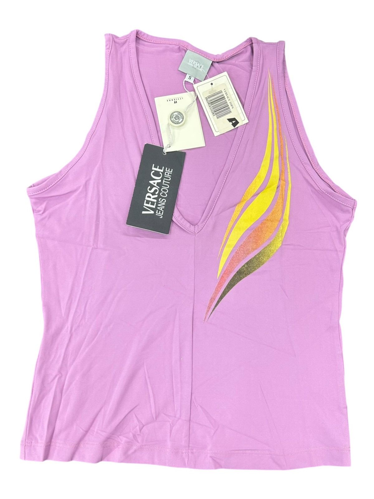 Versace Jeans Couture Archival Versace Jeans Couture Y2K Pink Flame TankTop size S Size S / US 4 / IT 40 - 2 Thumbnail