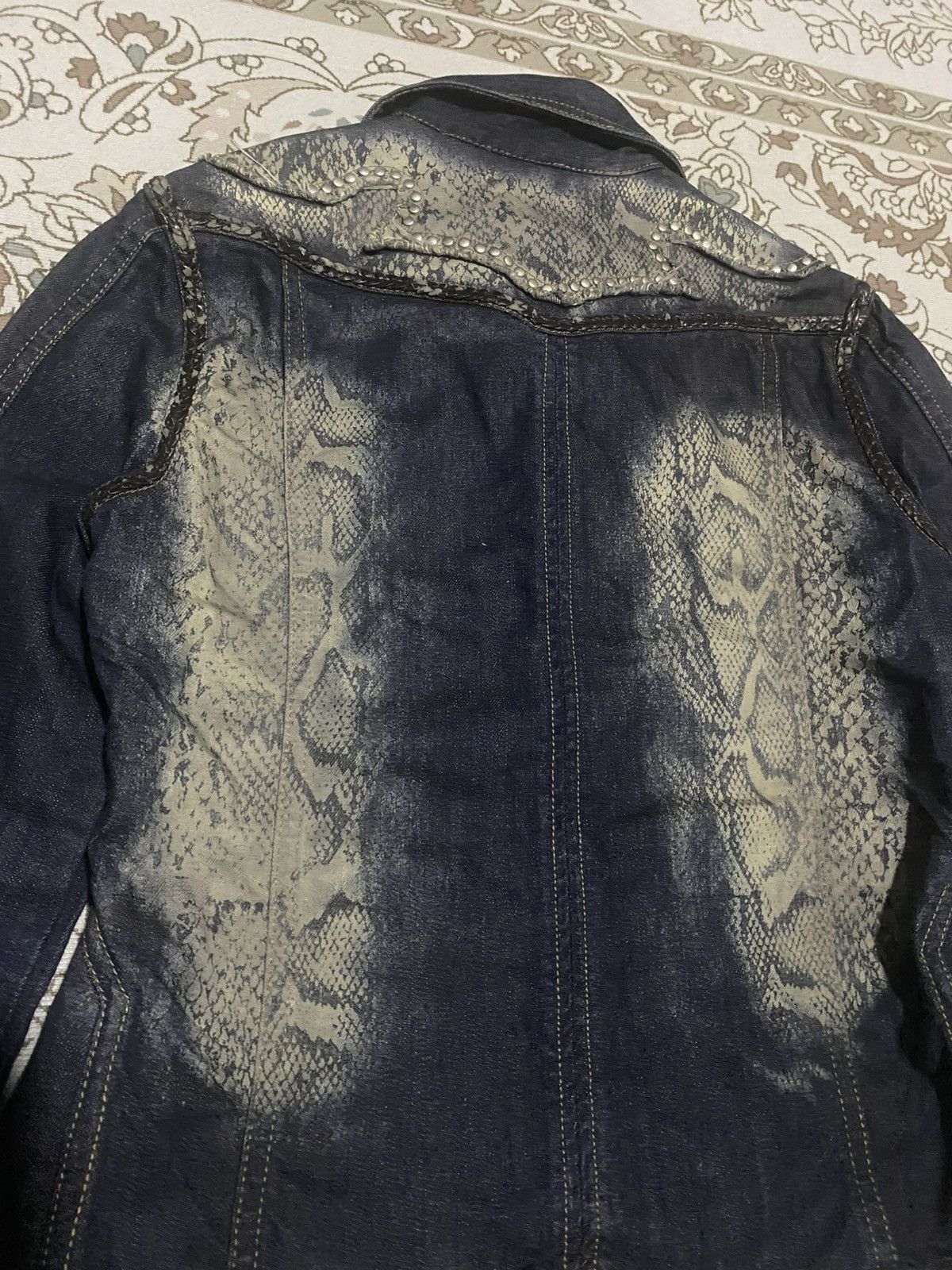 Japanese Brand × Tornado Mart Hype! Tornado Mart Snake Skin Denim Punk Trucker Jacket Size US M / EU 48-50 / 2 - 4 Thumbnail