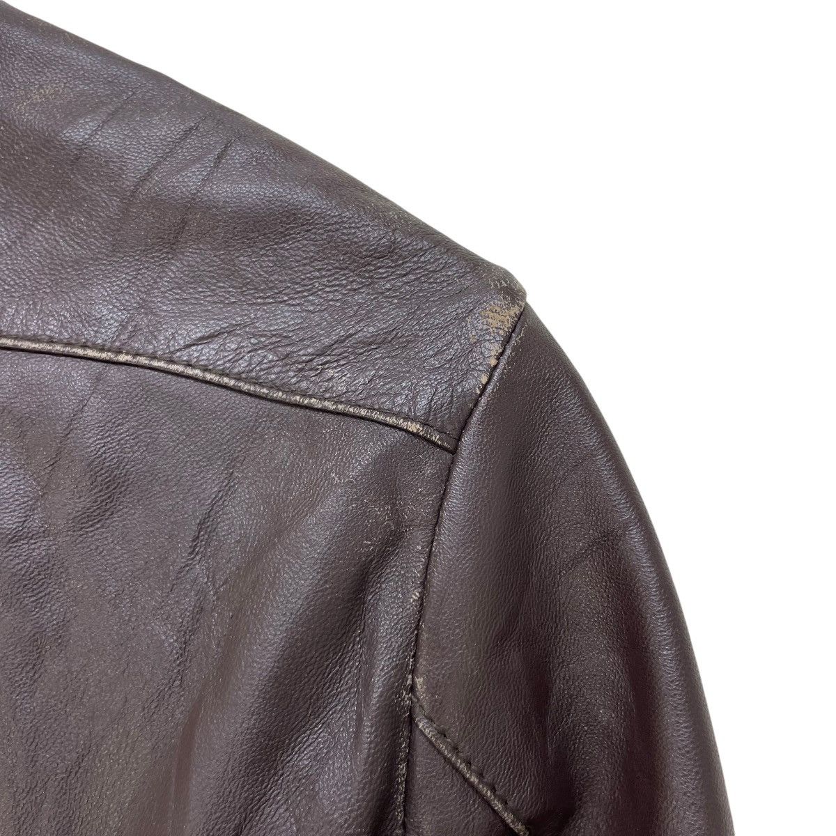 SHIPS Vintage Ships Japan Cafe Racer Lamb Leather Jacket Size US M / EU 48-50 / 2 - 4 Thumbnail