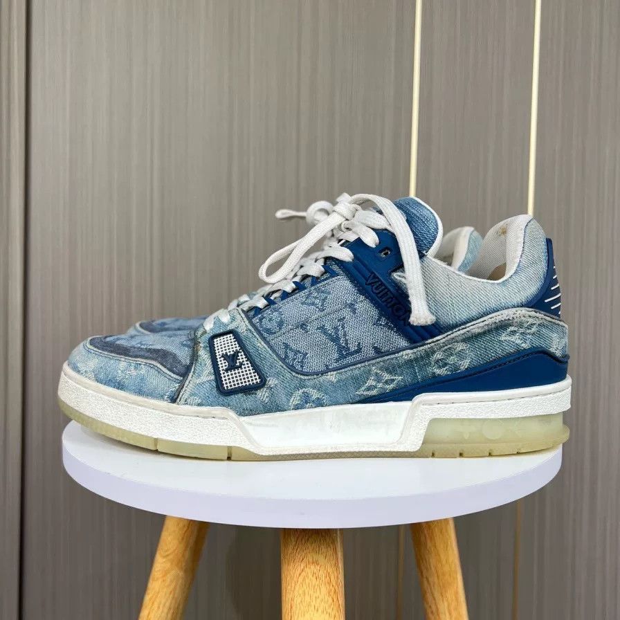 Louis Vuitton louis vuitton blue denim trainer sneakers Size US 6.5 / EU 39-40 - 1 Thumbnail