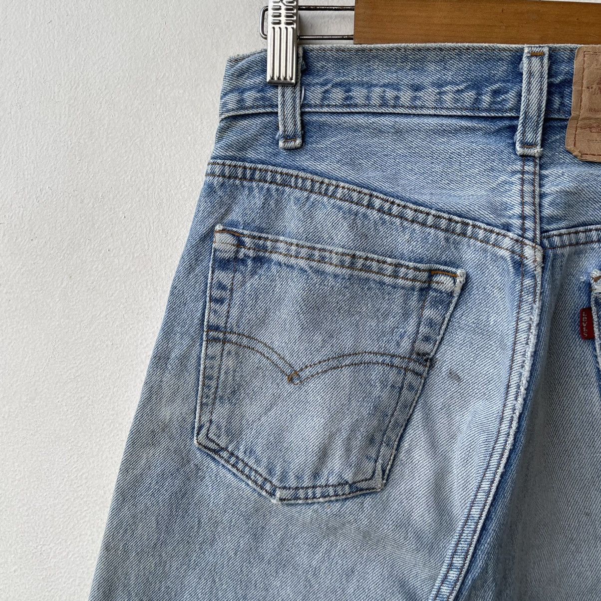 Levi's Vintage 80s Levi's 501 Denim Jeans Light Wash Size US 29 - 14 Thumbnail