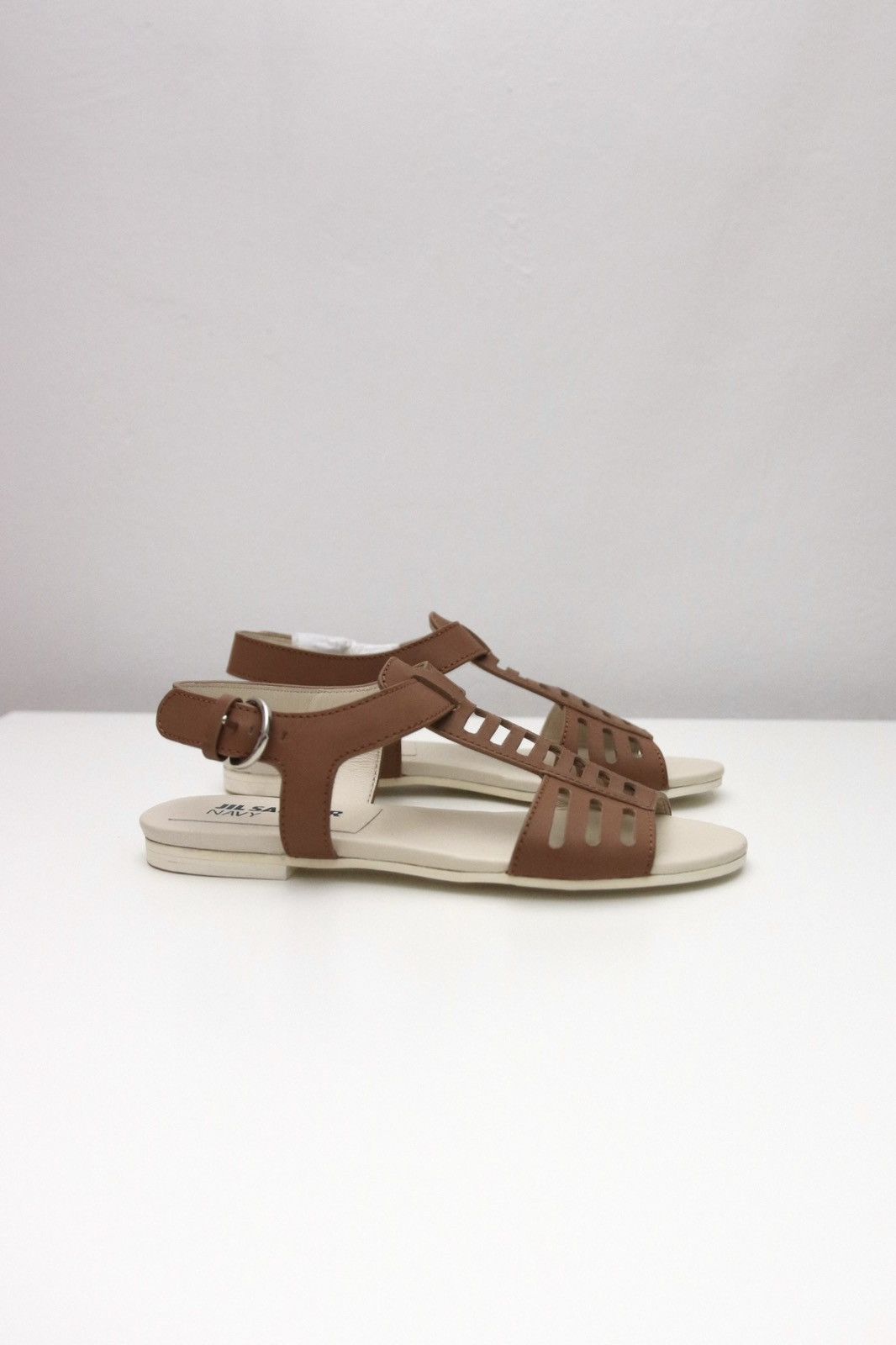 Jil Sander Jil Sander Navy new brown leather sandals Size US 6 / IT 36 - 4 Thumbnail