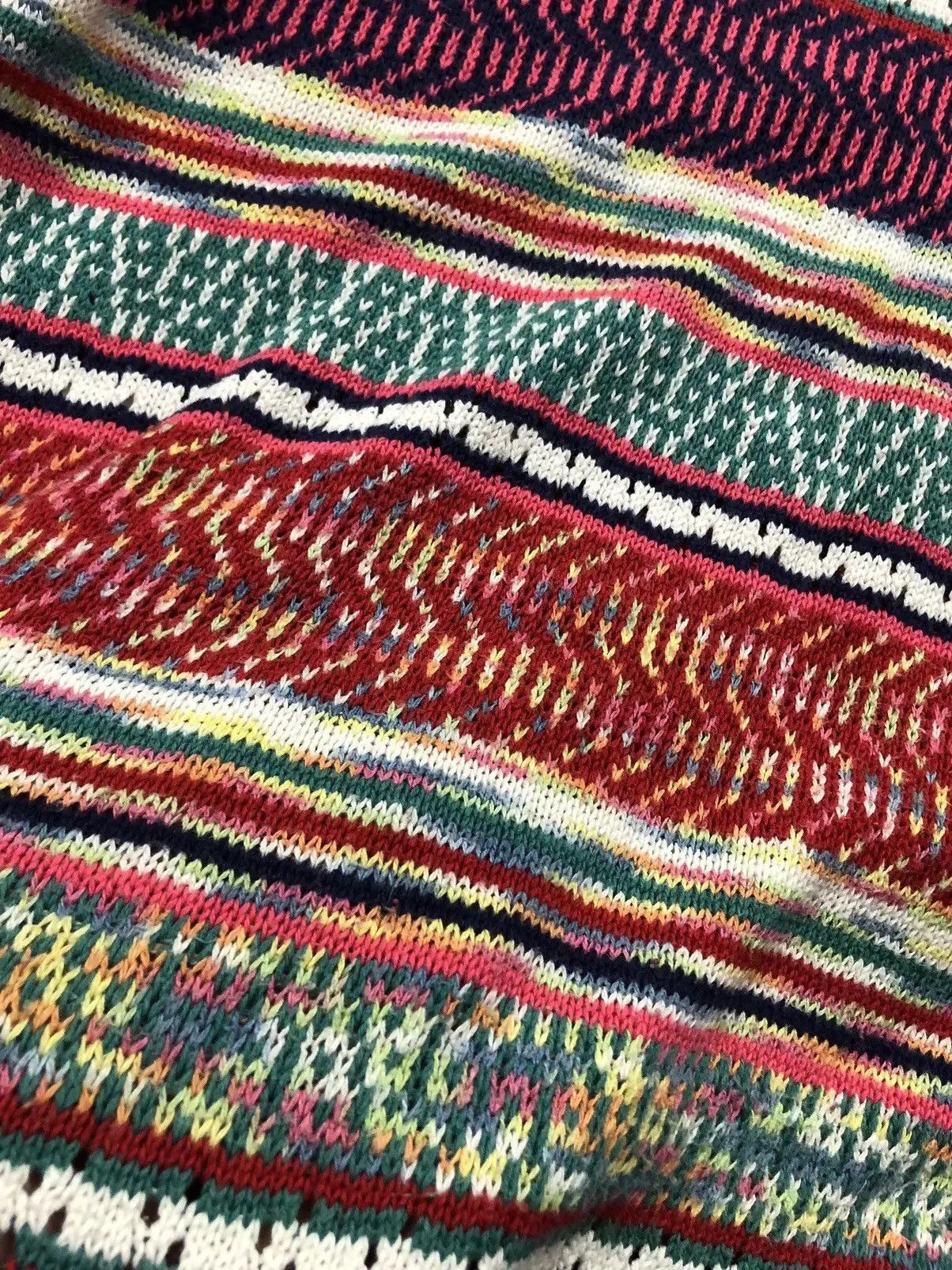 United Colors Of Benetton UNITED COLORS OF BENETTON Coogi Style Y2k Knitted Sweater Size US L / EU 52-54 / 3 - 8 Thumbnail
